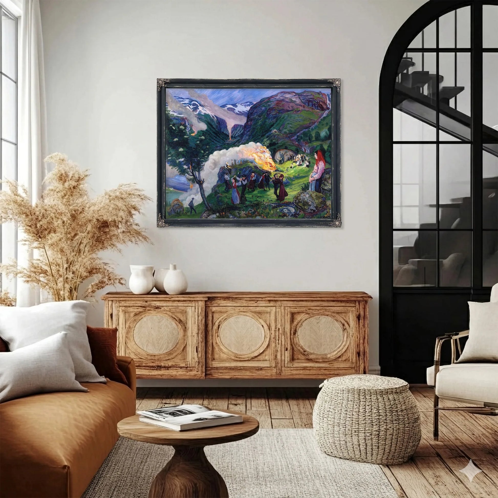 Midsummer Eve Bonfire 2 By Nicolai Astrup Fine Art Print