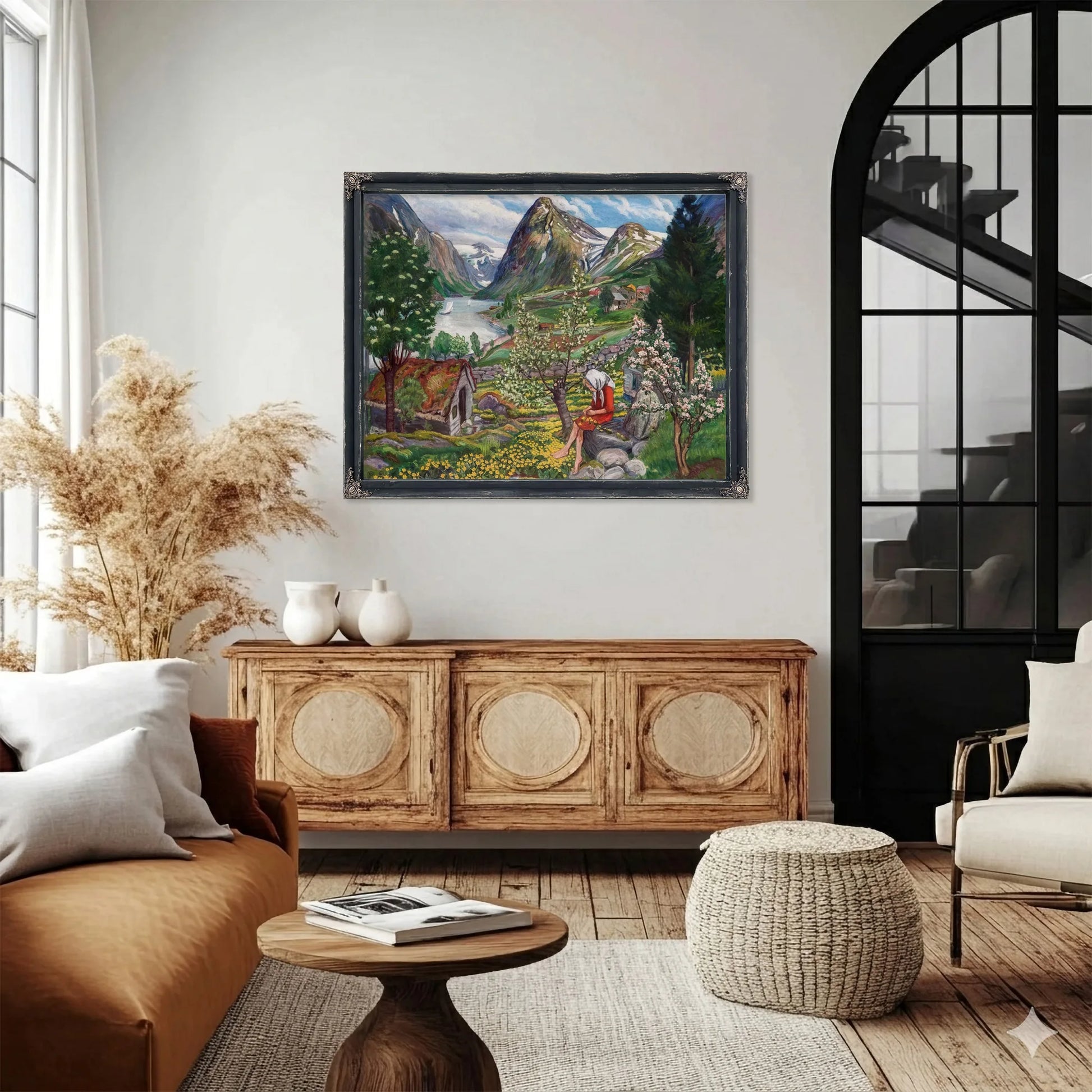Kari Motif From Sunde 1 By Nicolai Astrup Fine Art Print