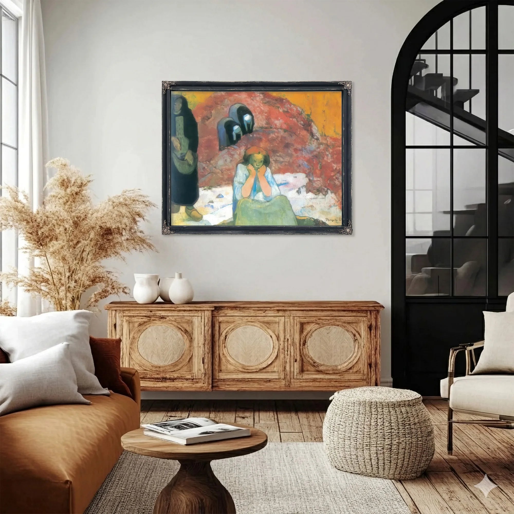 Human Miseries( Grape Harvest In Arles) By Paul Gauguin Fine Art Print
