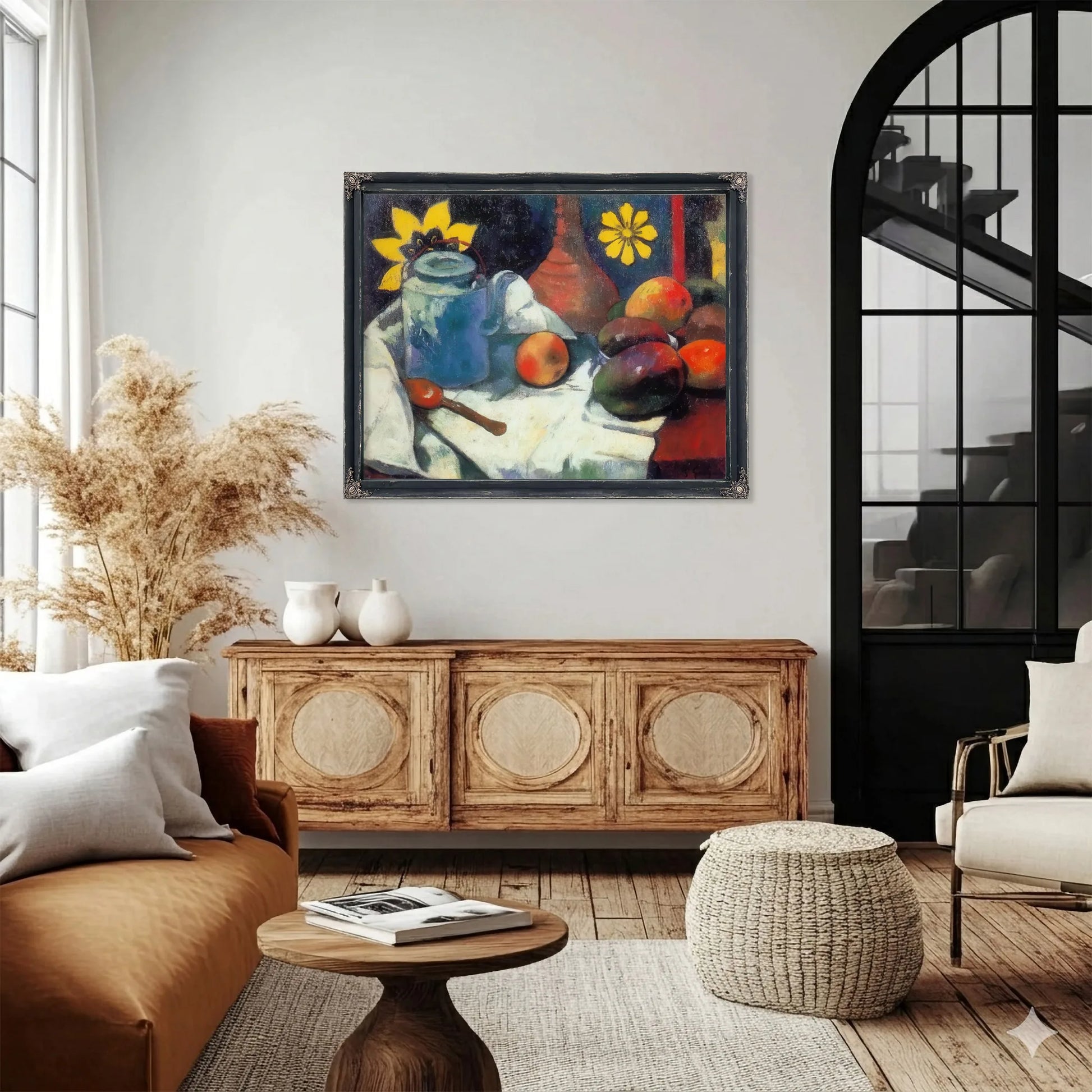 Teapot And Fruits By Paul Gauguin Fine Art Print