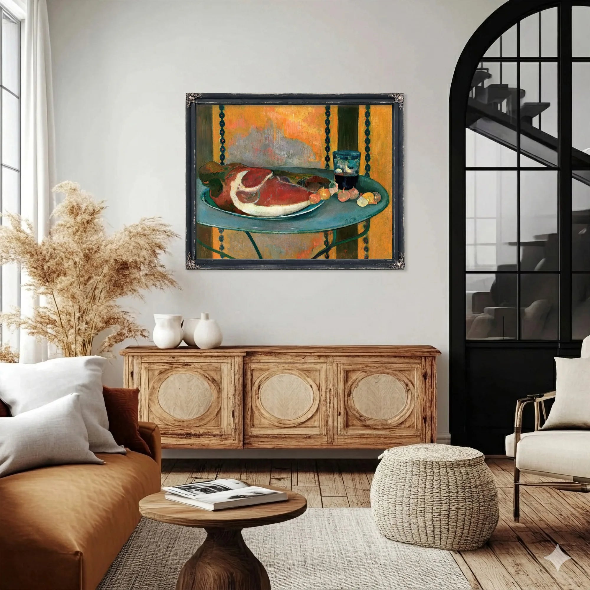 Still Life With Ham By Paul Gauguin Fine Art Print