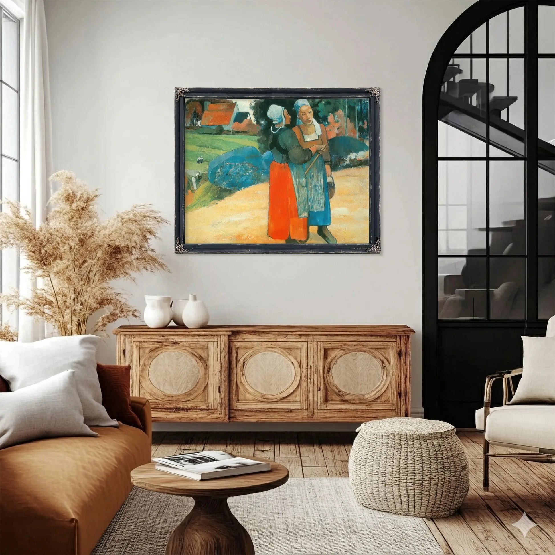 Breton Peasant Women By Paul Gauguin Fine Art Print