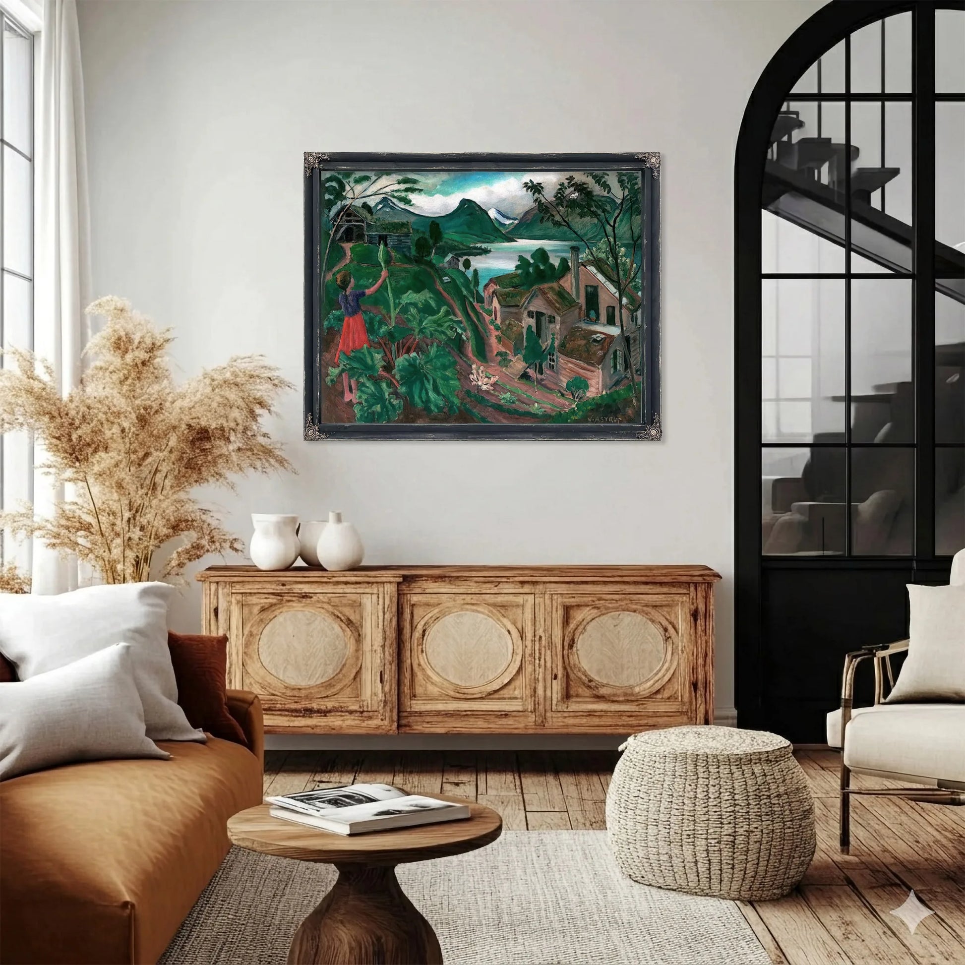 Rhubarb And Little Girl At Sandalstrand By Nicolai Astrup Fine Art Print