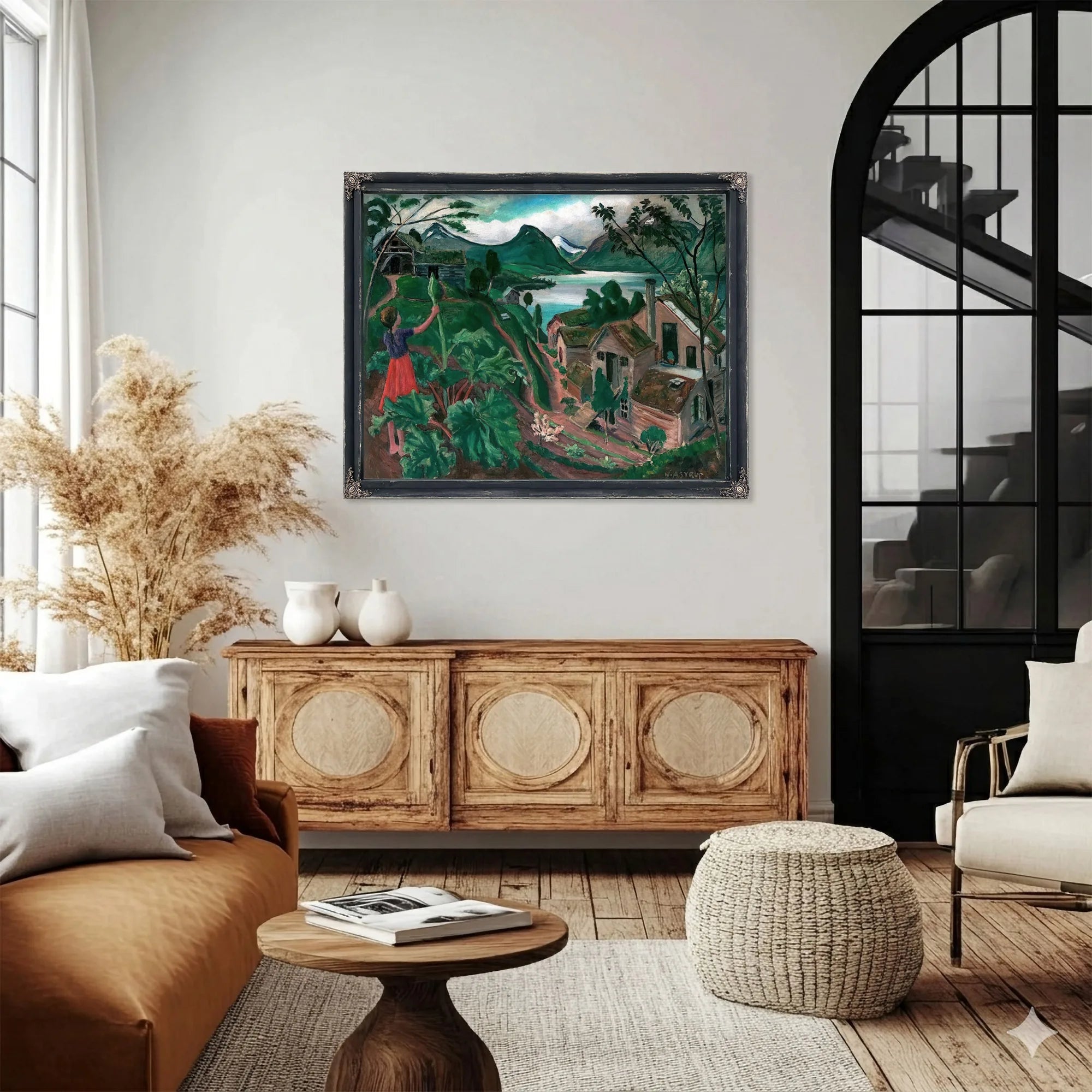 Rhubarb And Little Girl At Sandalstrand By Nicolai Astrup Fine Art Print