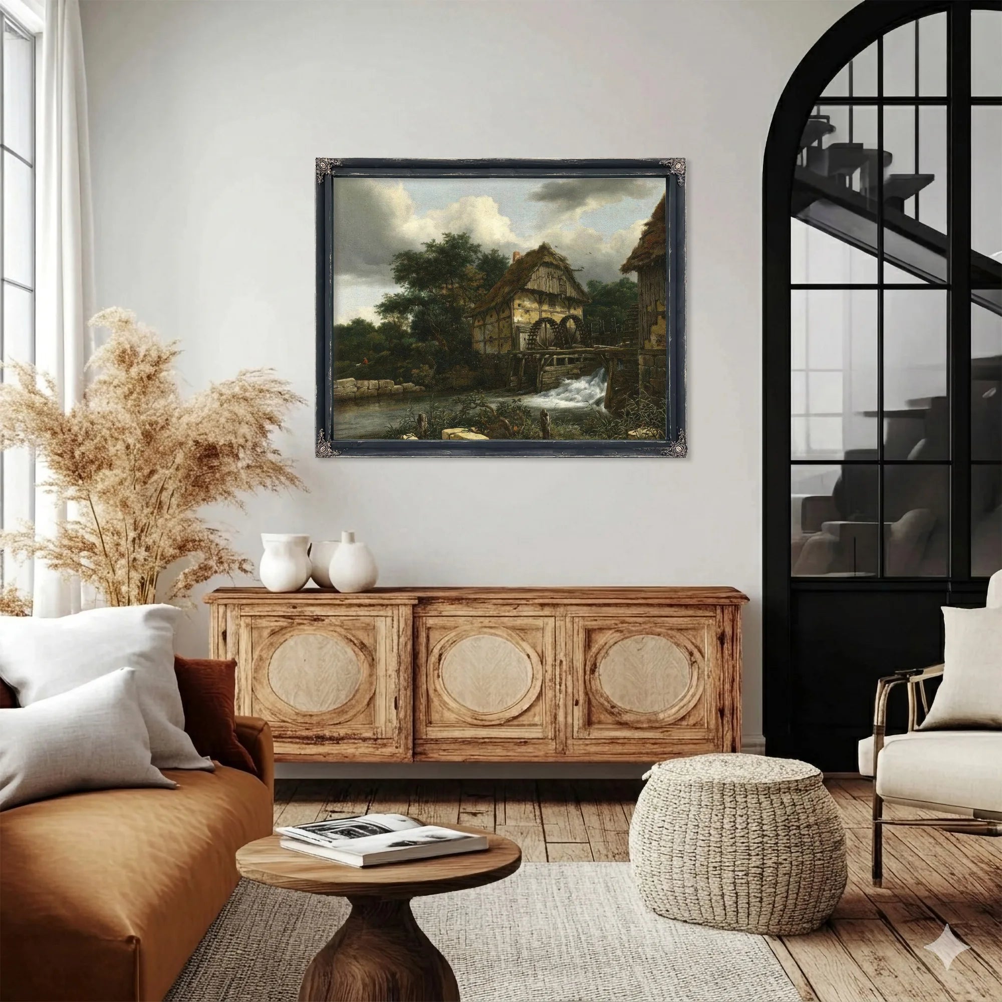 Two Watermills And An Open Sluice By Jacob Van Ruisdael Fine Art Print