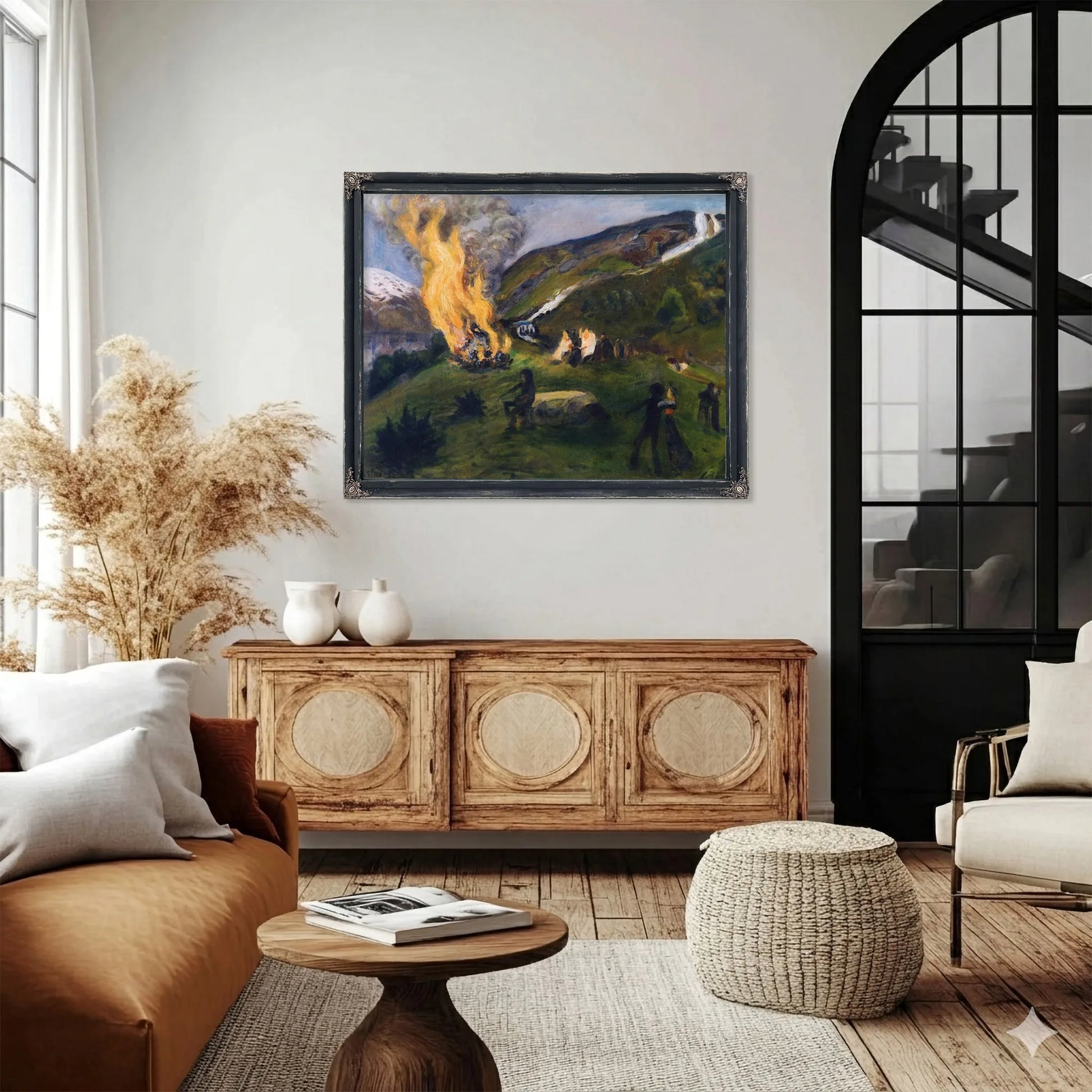 Midsummer Eve Bonfire 5 By Nicolai Astrup Fine Art Print