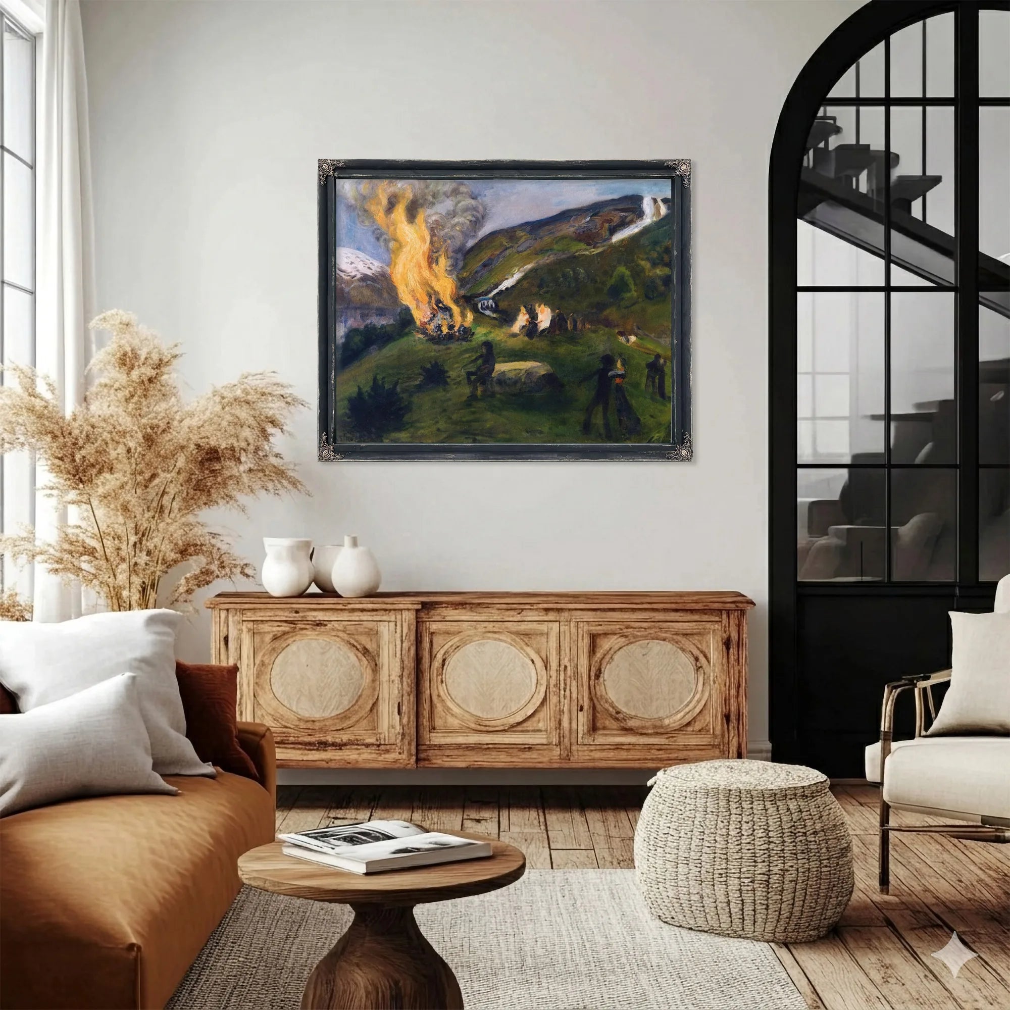 Midsummer Eve Bonfire 5 By Nicolai Astrup Fine Art Print