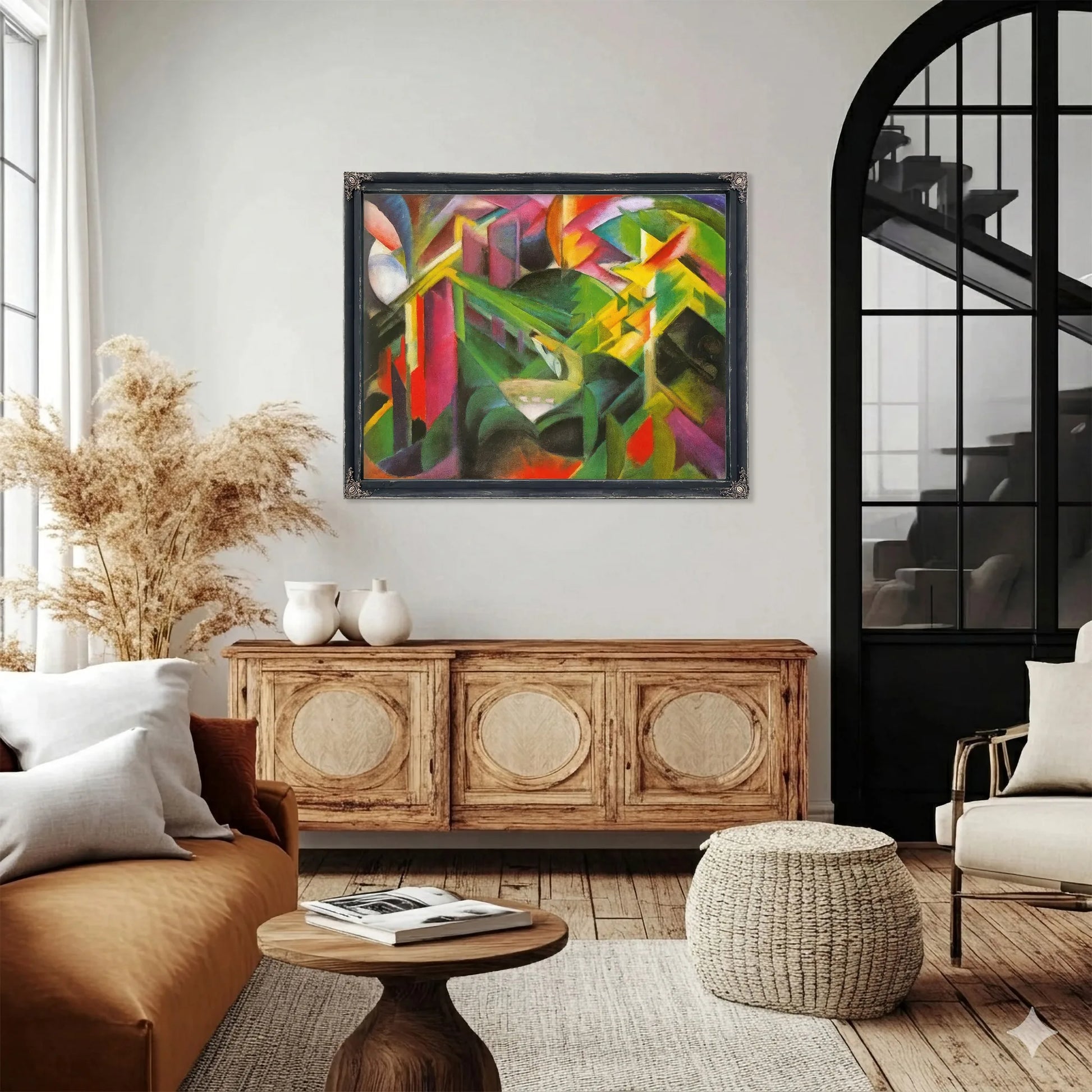Deer In A Monastery Garden By Franz Marc Fine Art Print