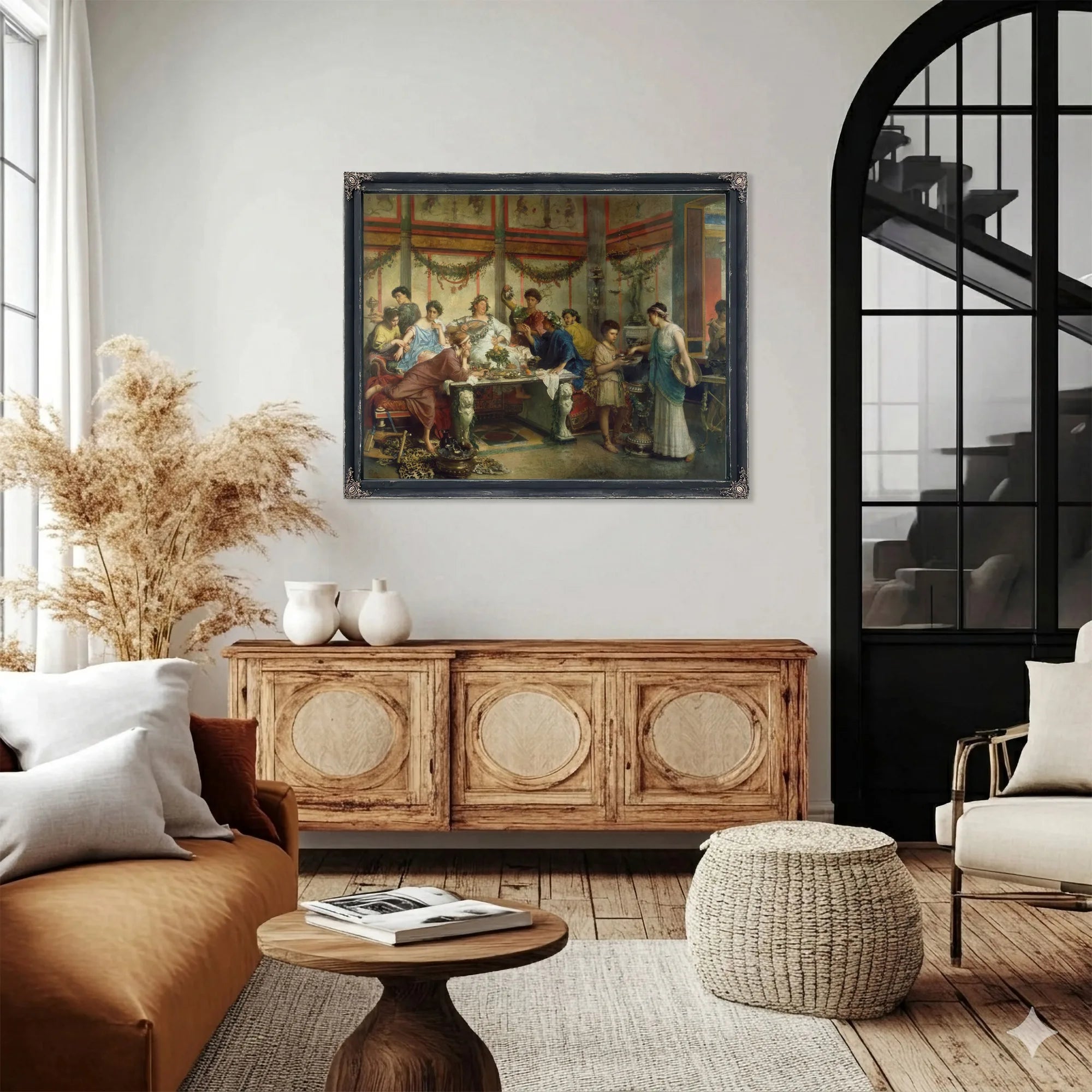 A Roman Feast By Roberto Bompiani Fine Art Print