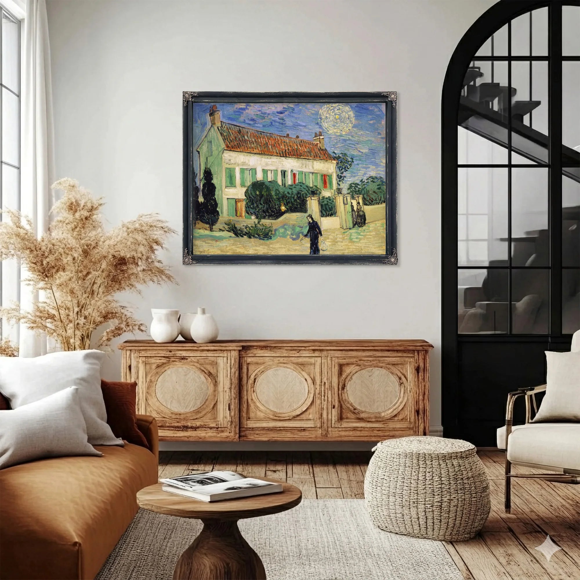White House At Night By Vincent Van Gogh Fine Art Print