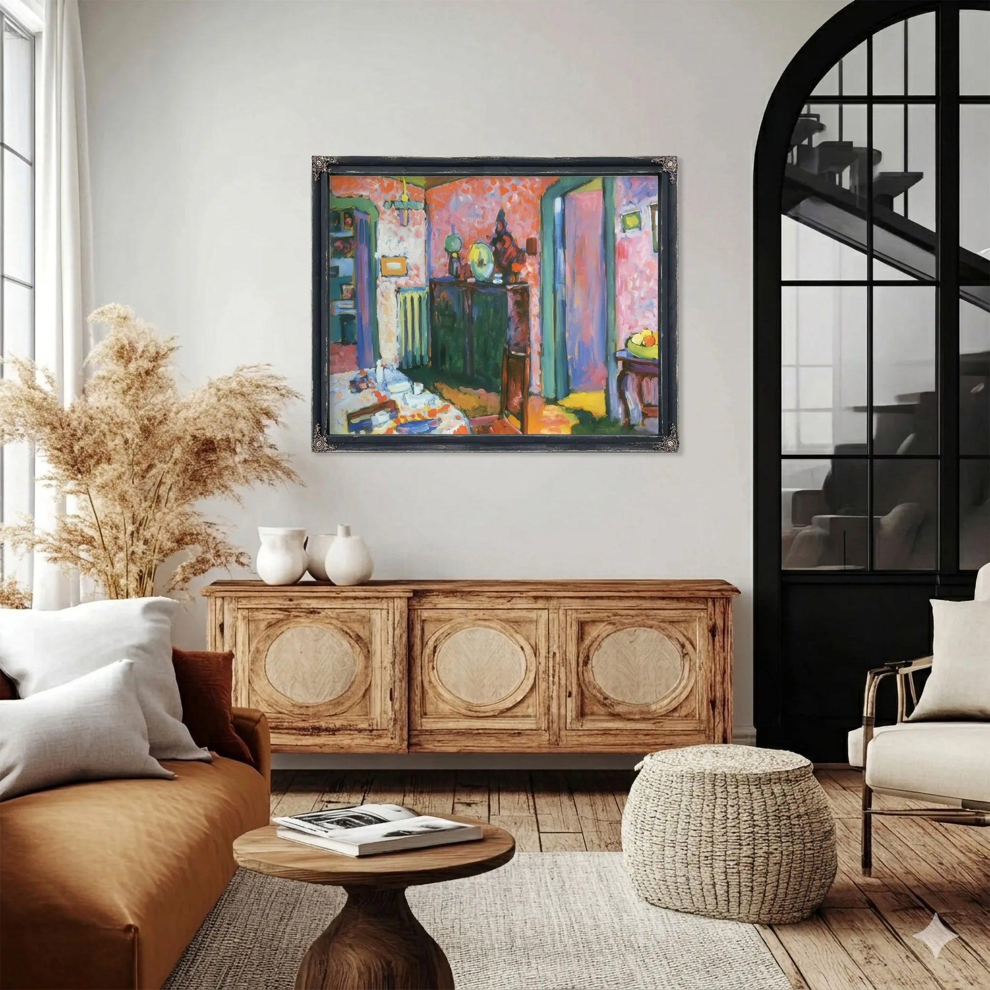 Interior ( My Dining Room) 1909 By Wassily Kandinsky Fine Art Print