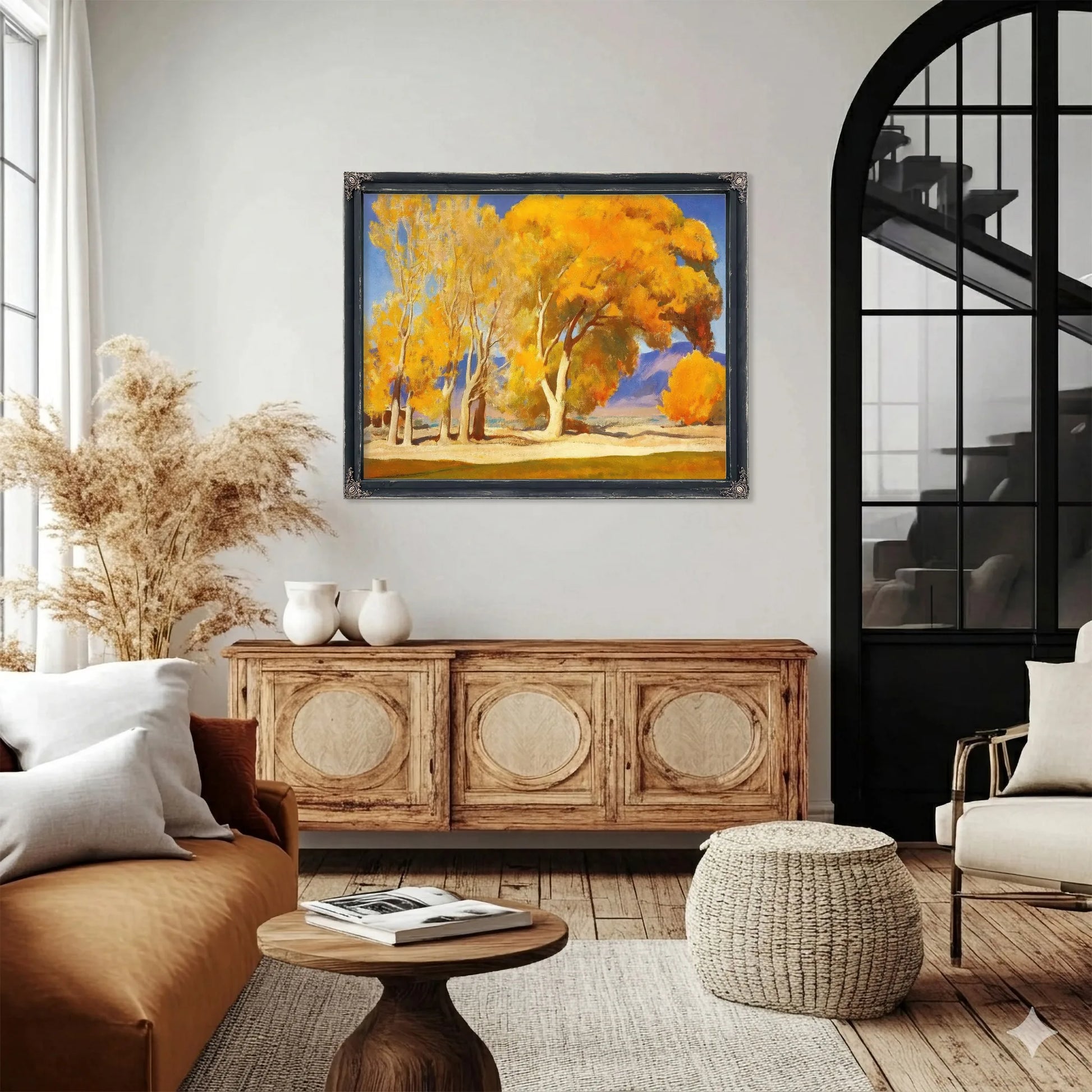 Fall Cottonwoods By Maynard Dixon Fine Art Print