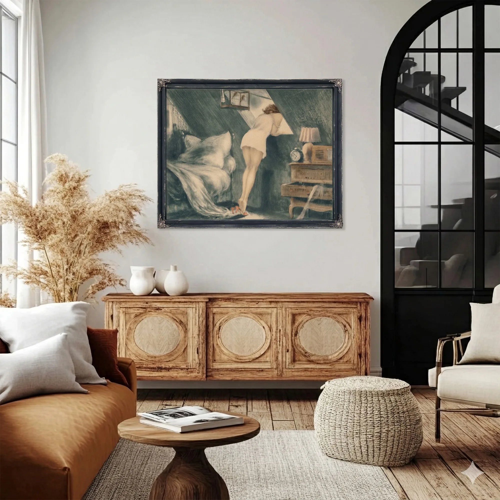 Attic Room 1940 By Louis Icart Fine Art Print