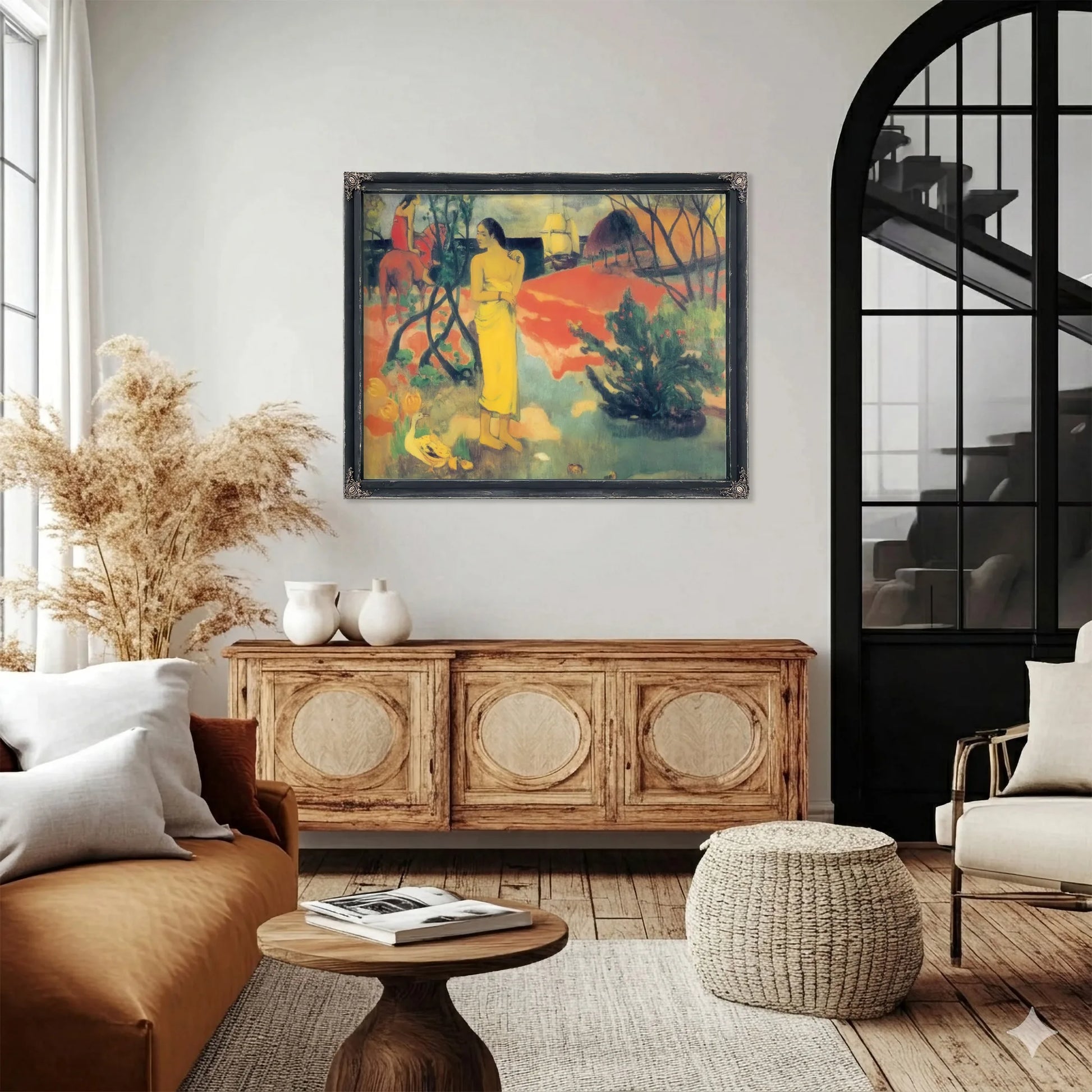 Te Tiai Na Oe Ite Rata ( Are You Waiting For A Letter) By Paul Gauguin Fine Art Print