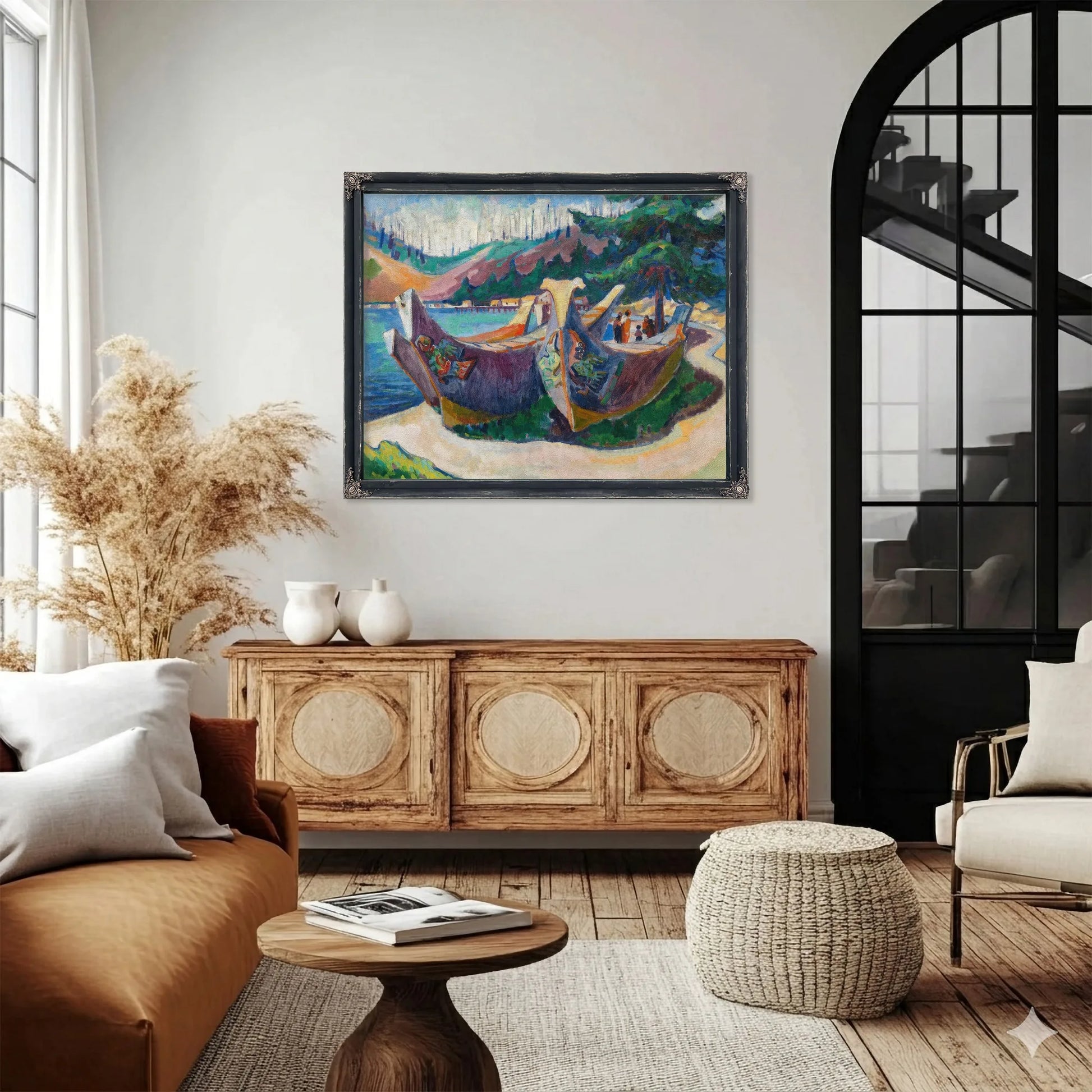 War Canoes Alert Bay 1912 By Emily Carr Fine Art Print