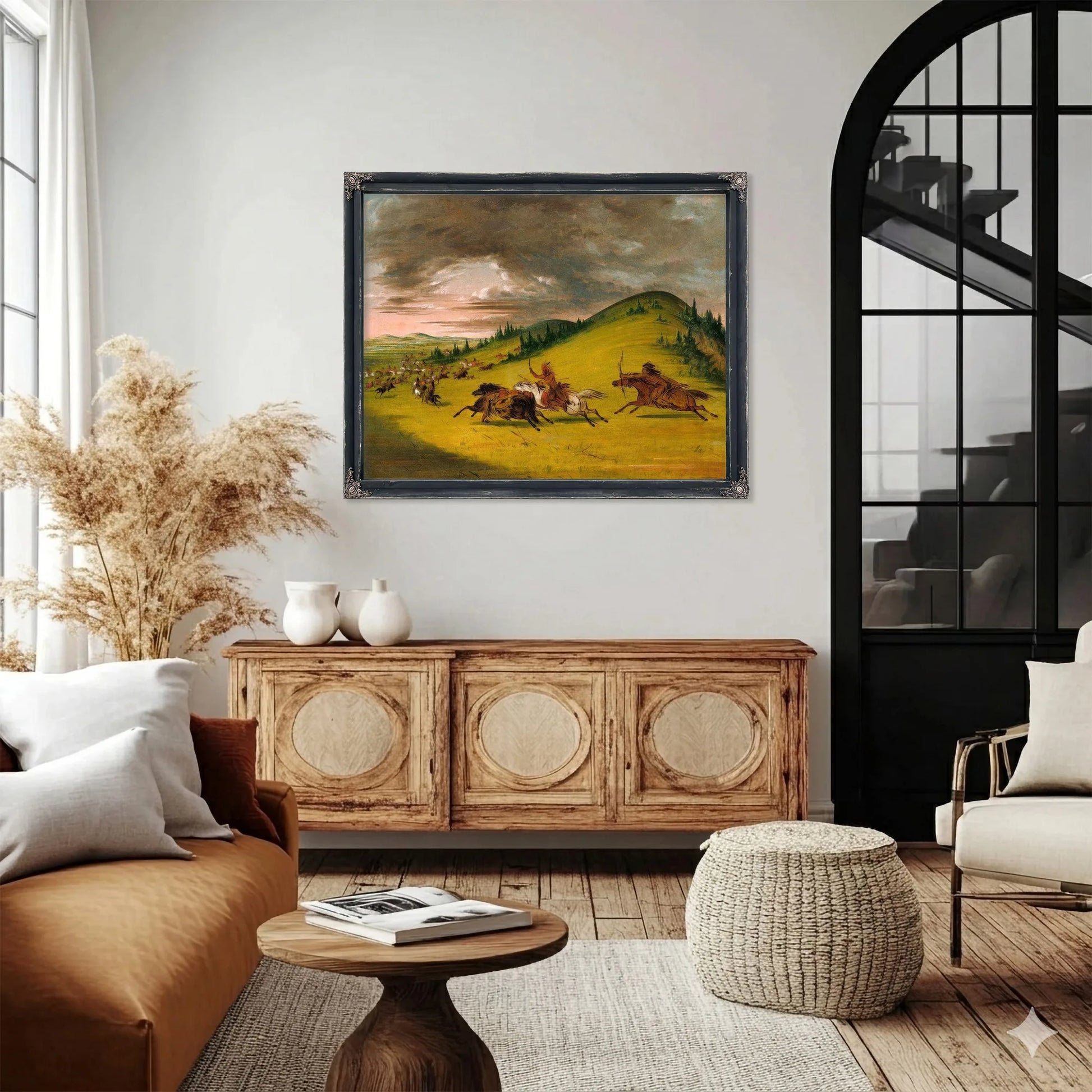 Battle Between Sioux And Sac And Fox By George Catlin Fine Art Print