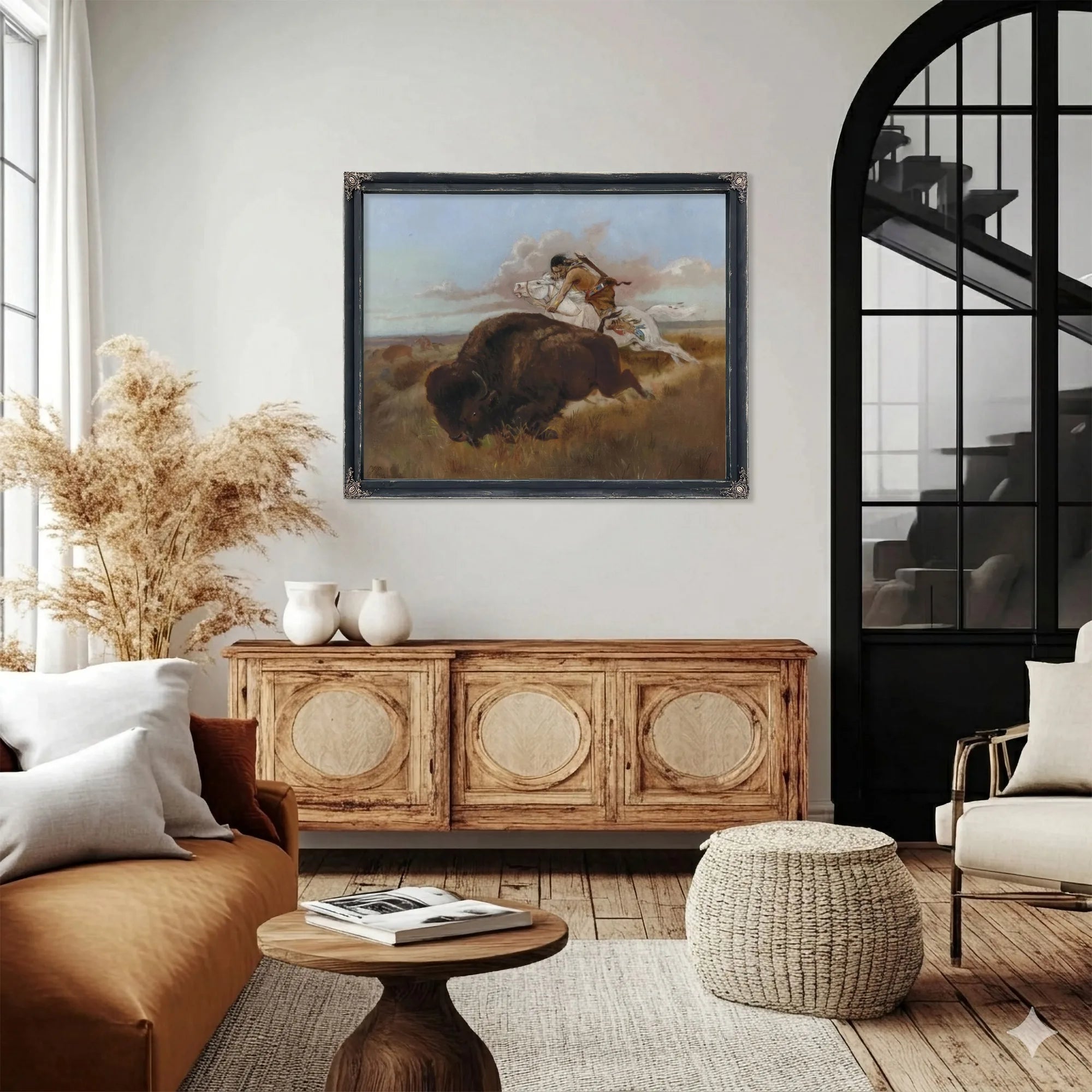 Buffalo Hunting By Charles Marion Russell Fine Art Print