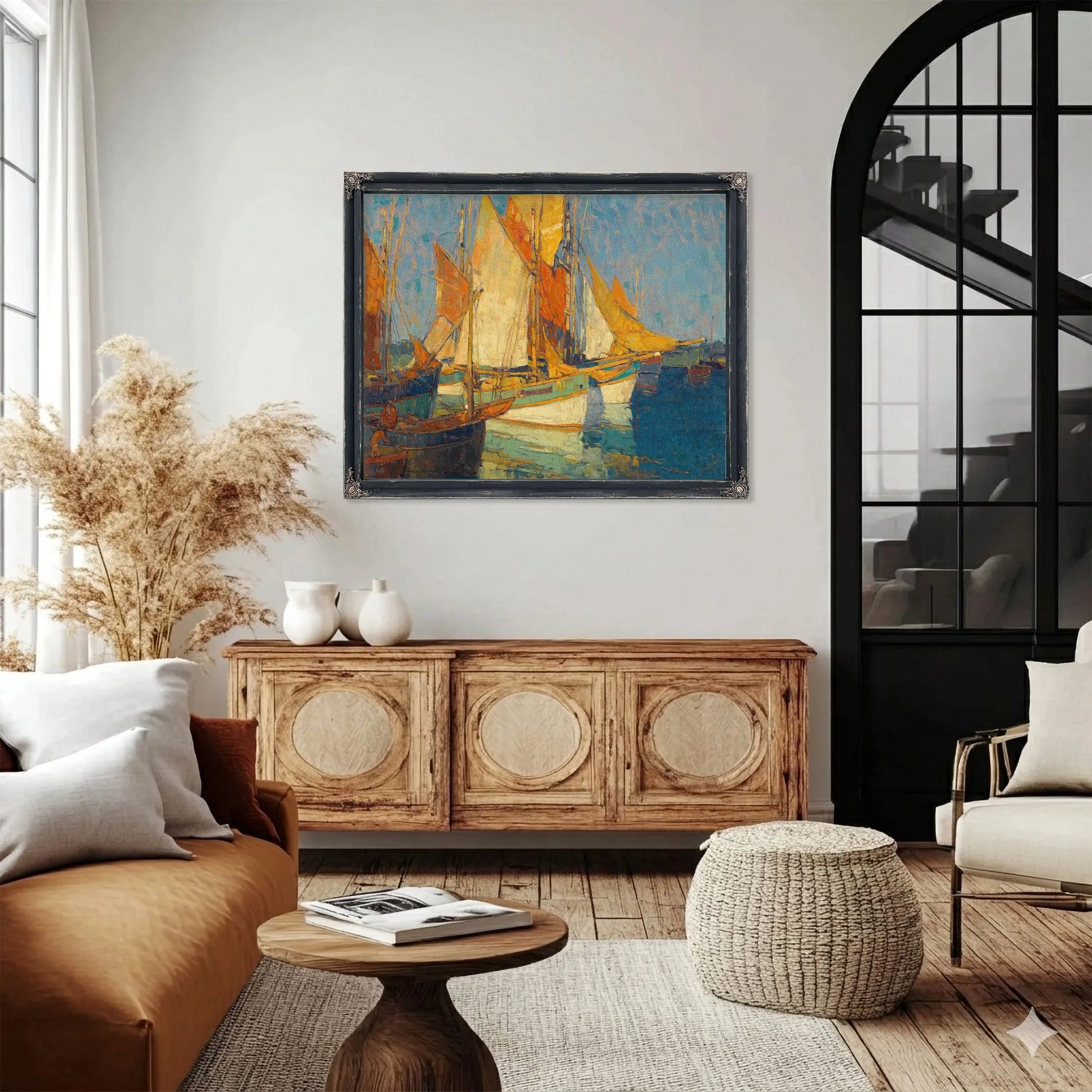 Sunlight On Brittany Boats By Edgar Payne Fine Art Print