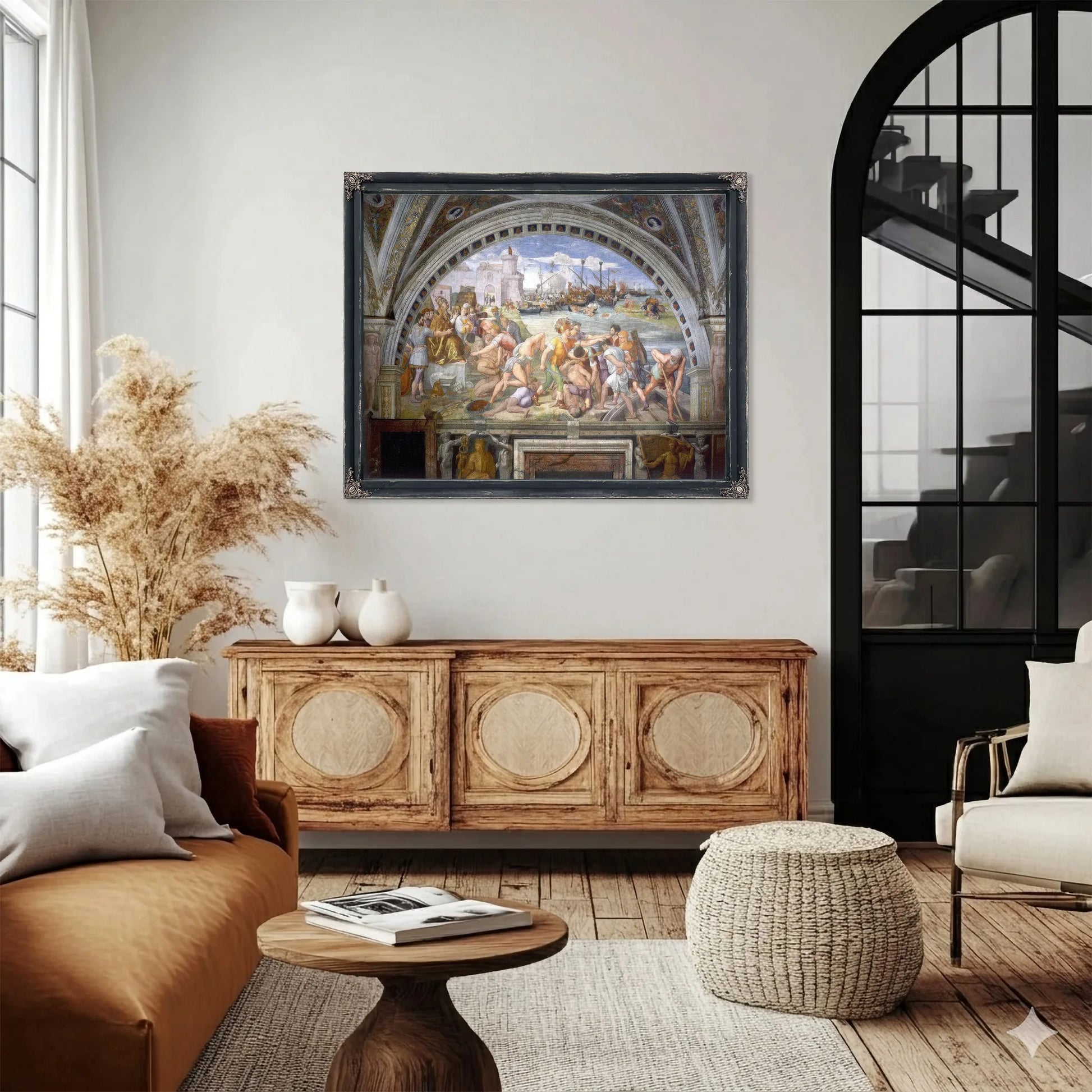 The Battle Of Ostia By Raphael Fine Art Print