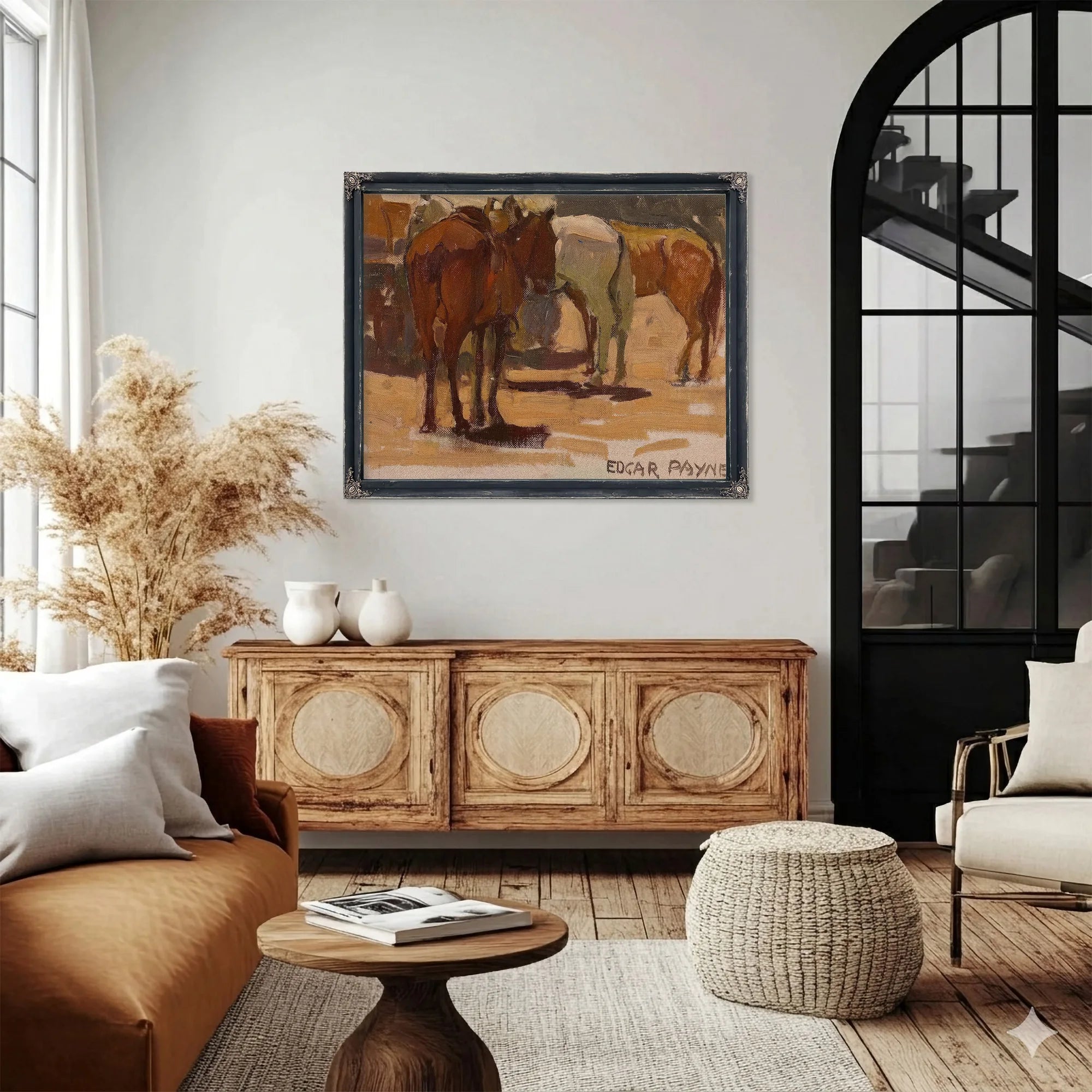 Three Horses By Edgar Payne Fine Art Print