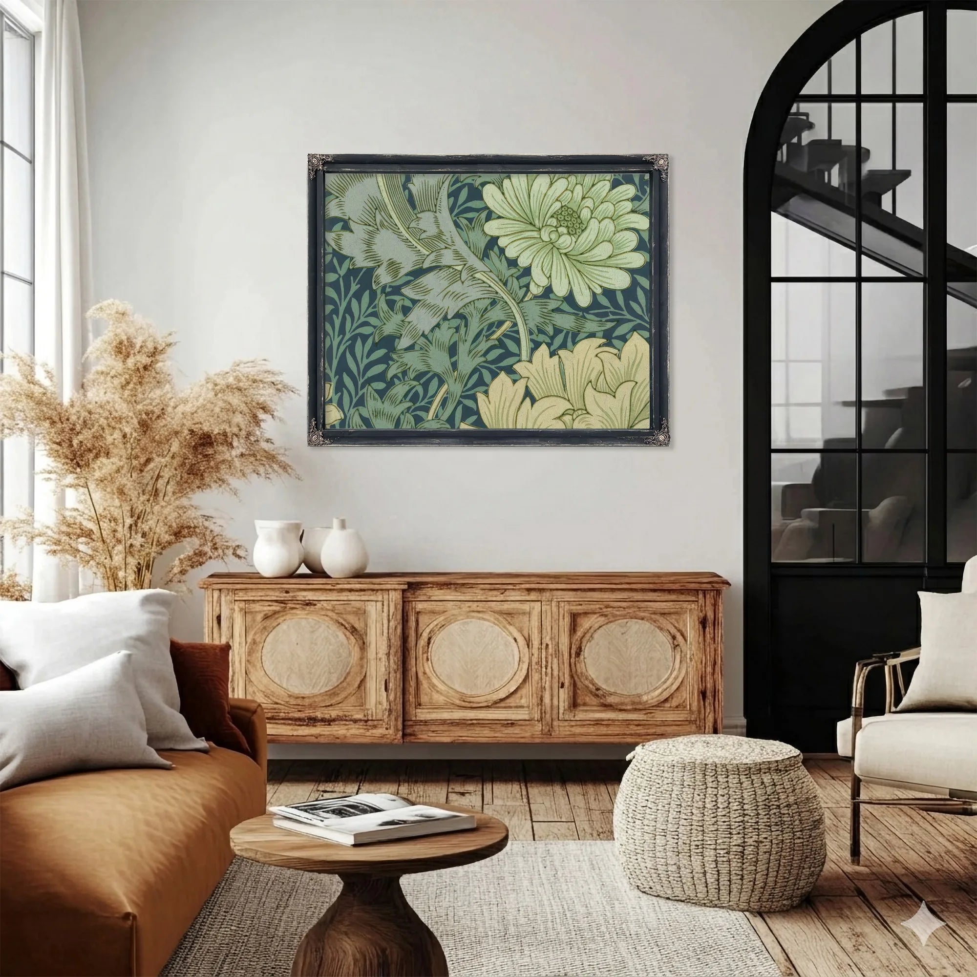 Wallpaper Sample With Chrysanthemum By William Morris Fine Art Print