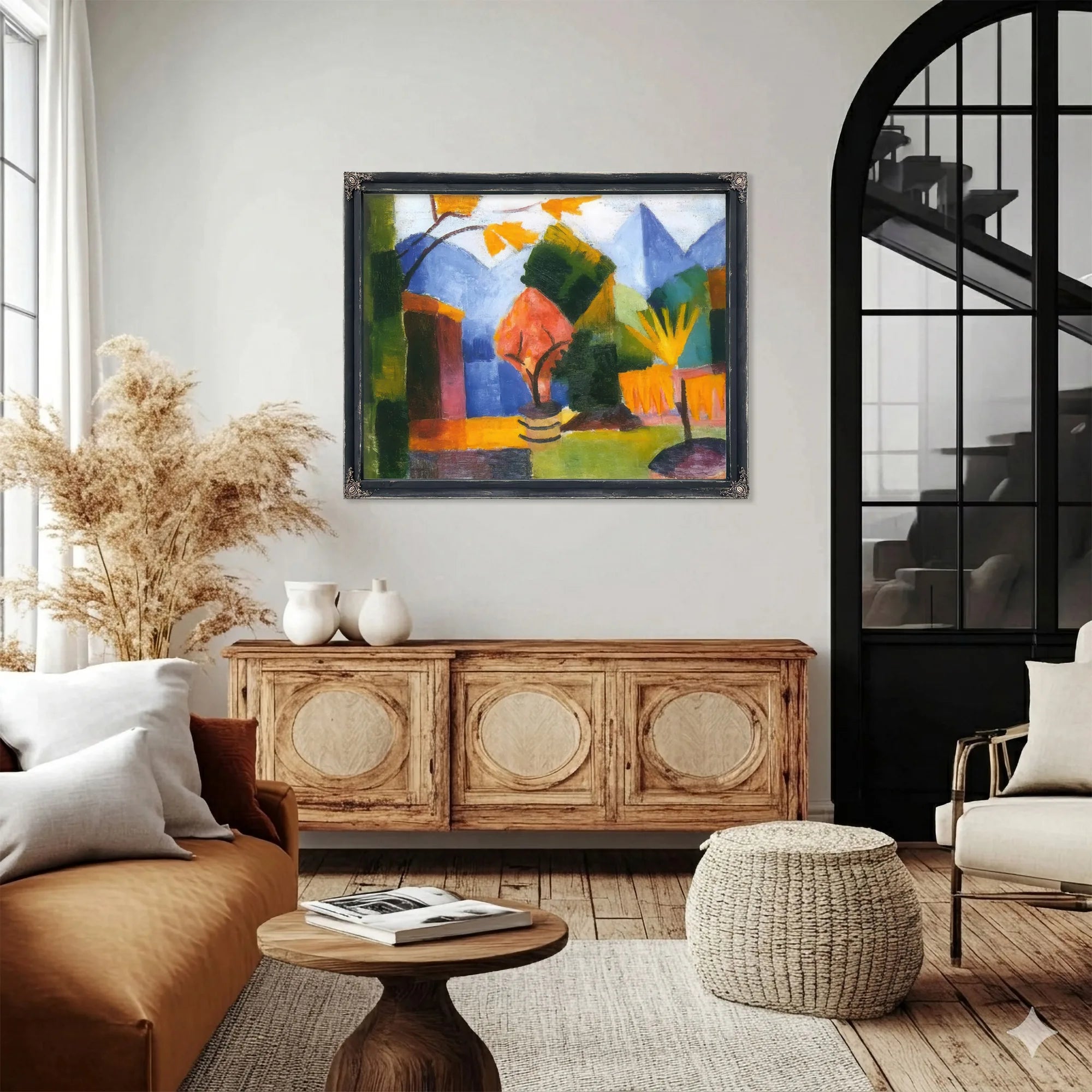Garden At Lake Thun By August Macke Fine Art Print