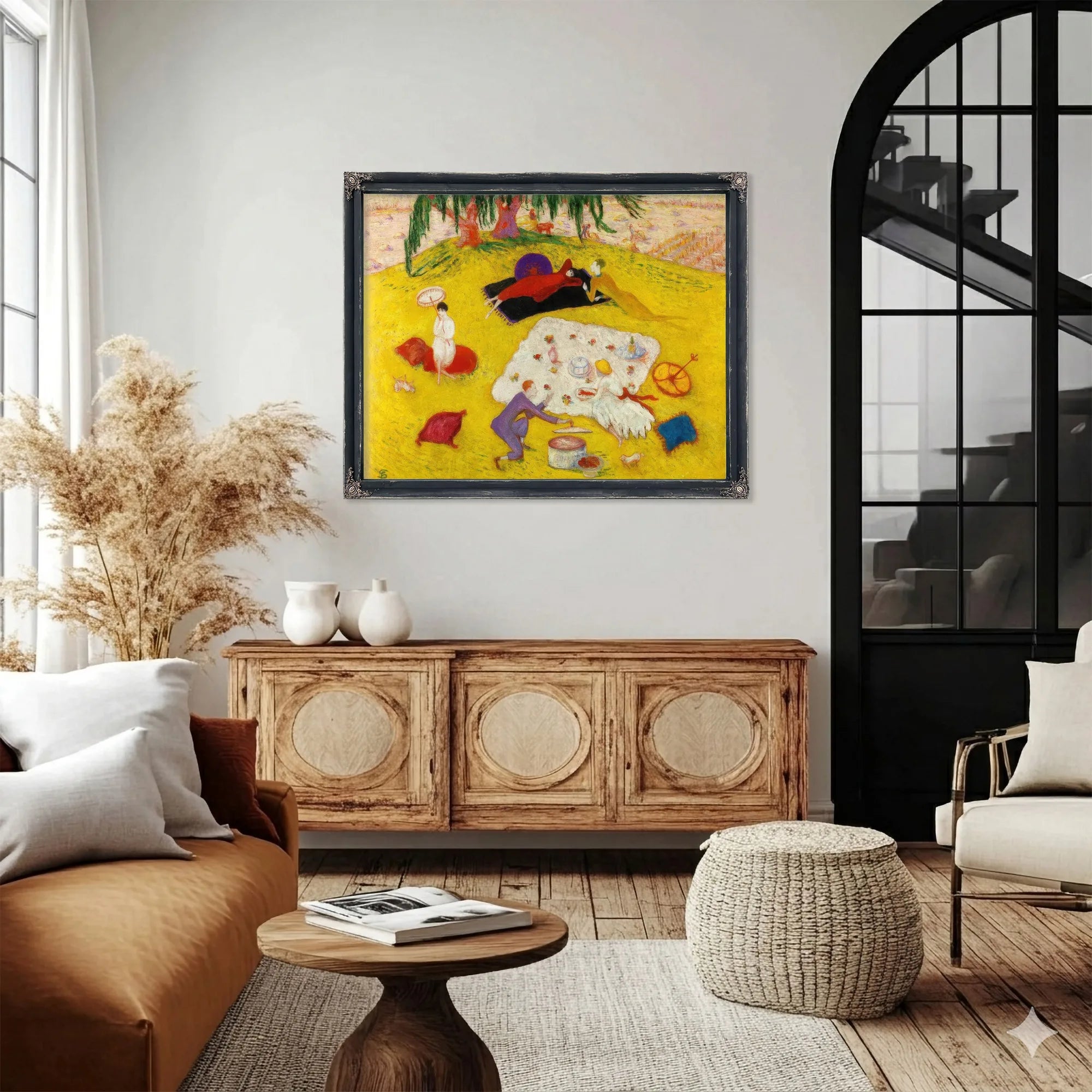 Picnic At Bedford Hills By Florine Stettheimer Fine Art Print