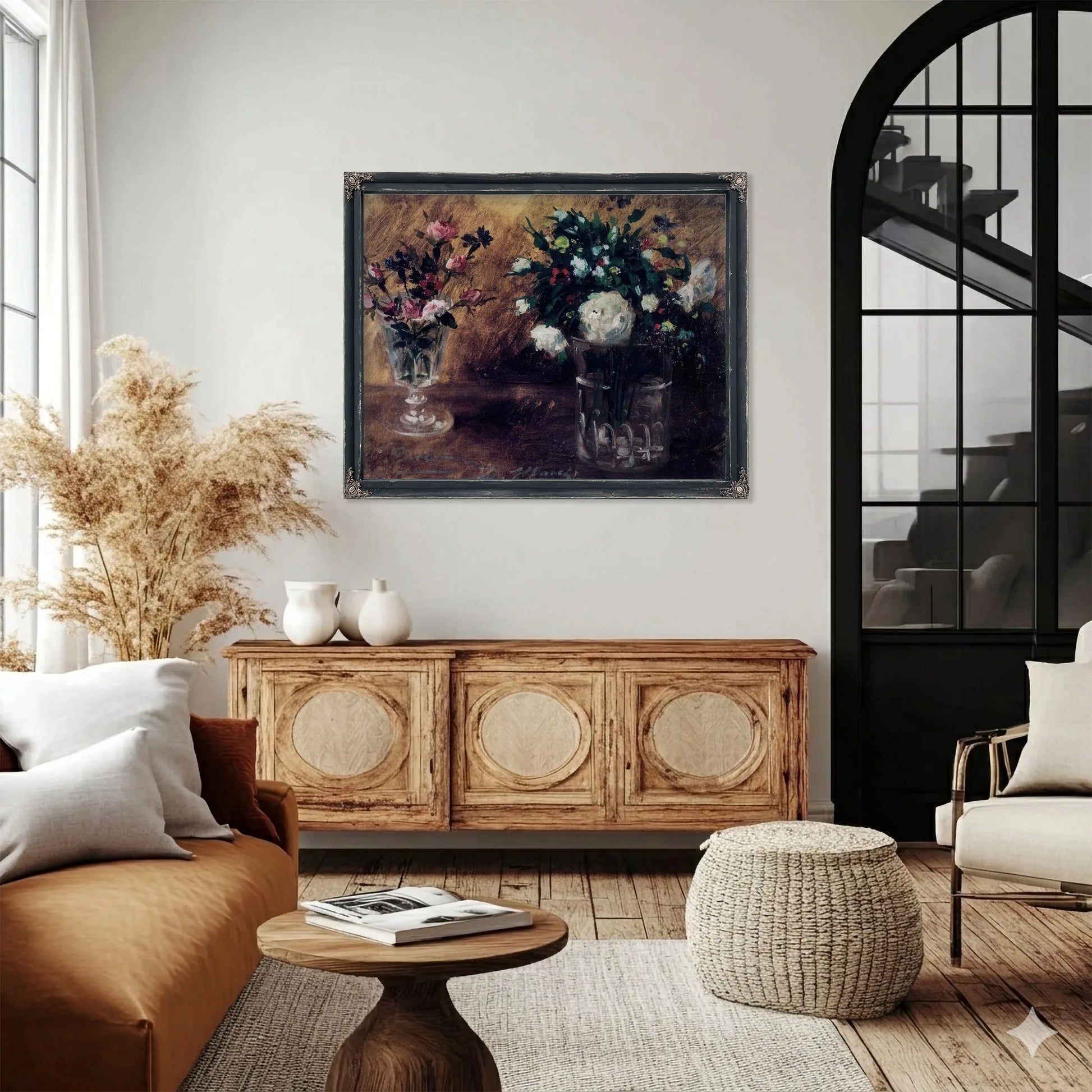 Flowers In Two Glasses By Edouard Manet Fine Art Print