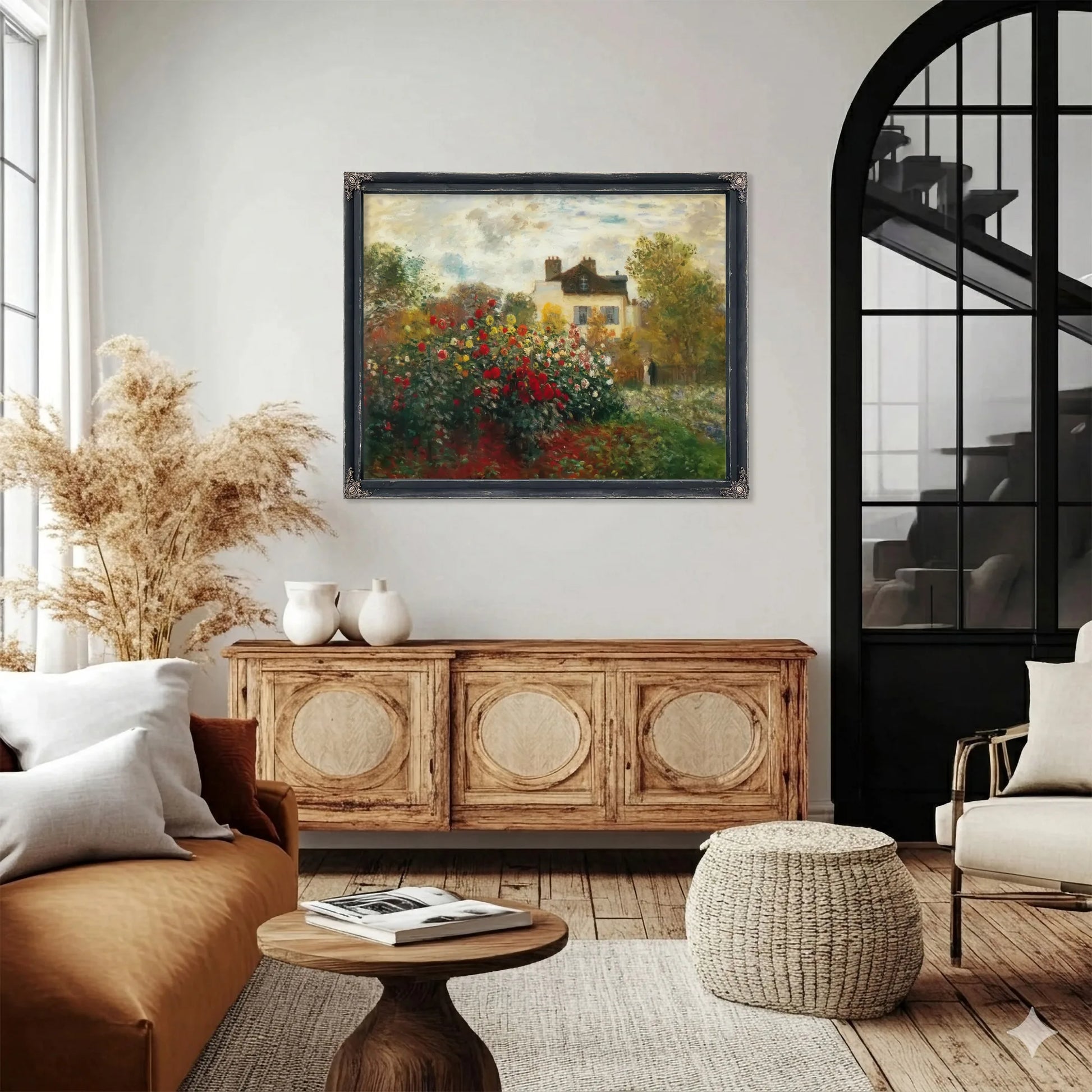 Monet's Garden At Argenteuil By Claude Monet Fine Art Print