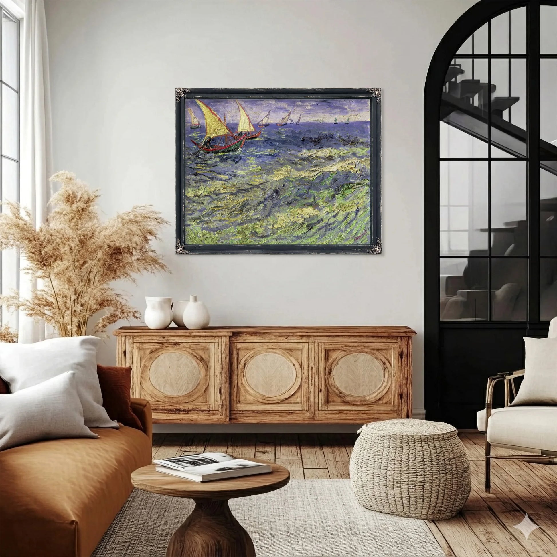 Seascape At Saintes Maries (View Of Mediterranean) By Vincent Van Gogh Fine Art Print