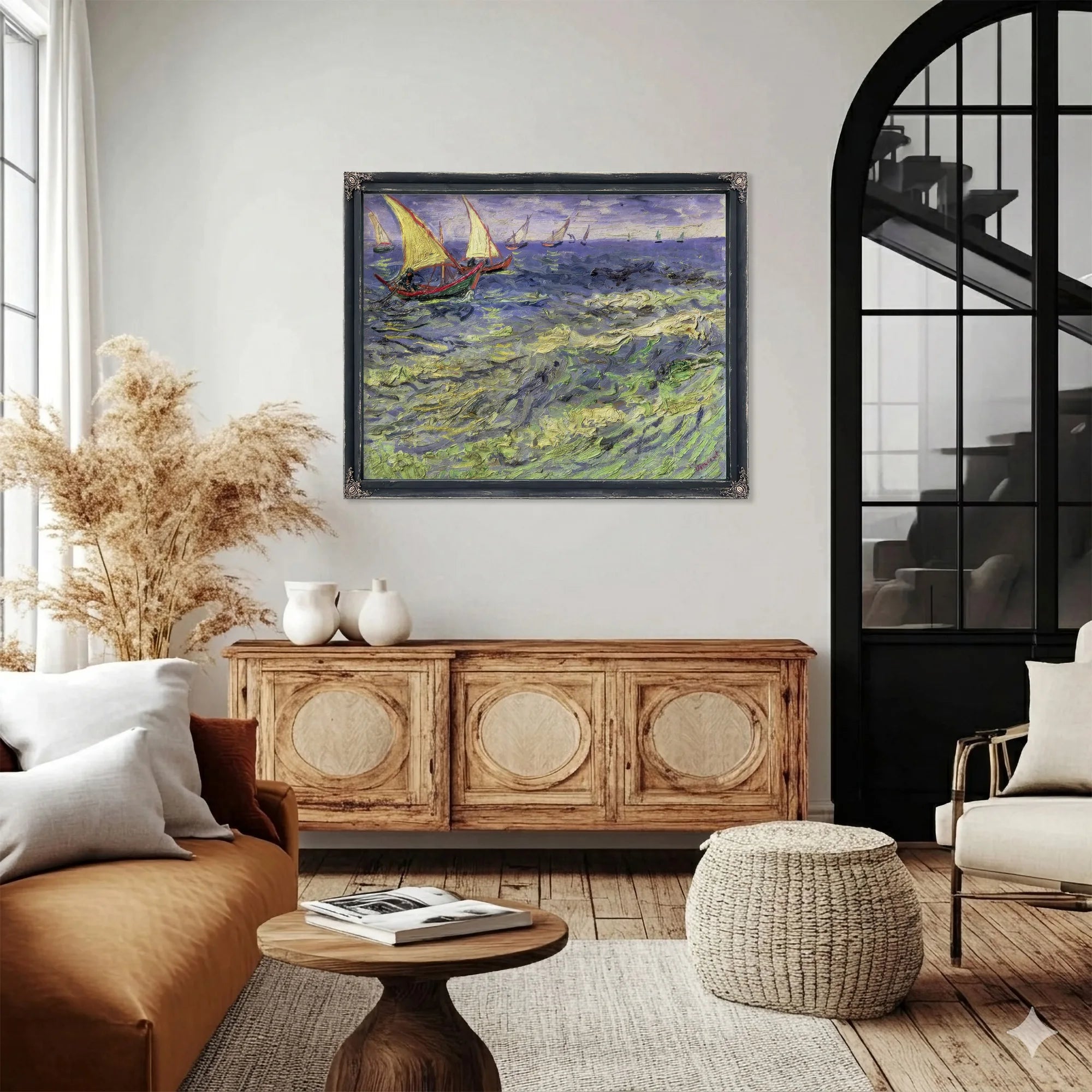 Seascape At Saintes Maries (View Of Mediterranean) By Vincent Van Gogh Fine Art Print
