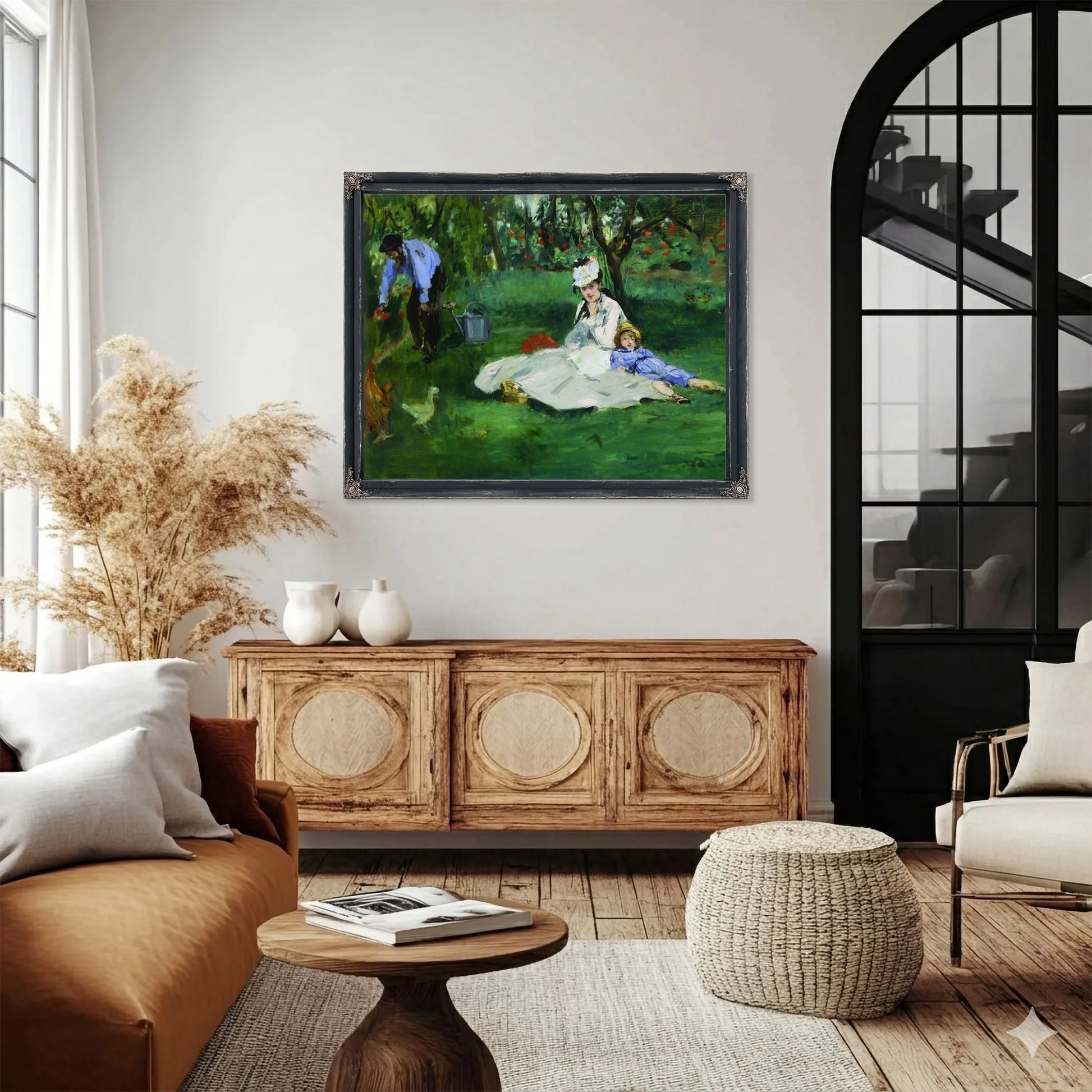 E Douard Manet The Monet Family In Their Garden At Argenteuil By Edouard Manet Fine Art Print