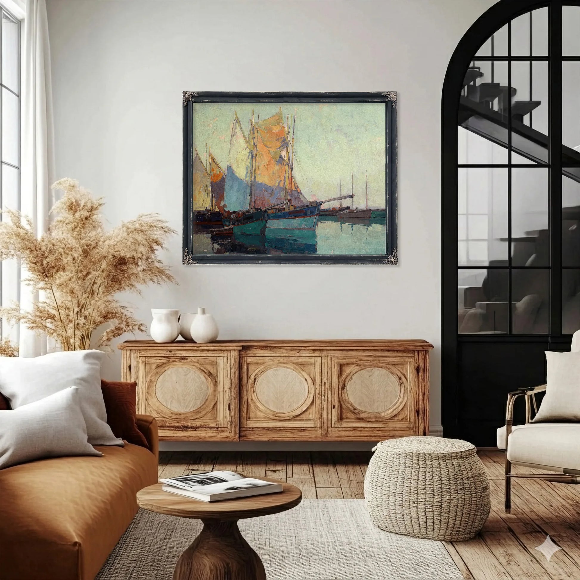 Sailboats At Anchor By Edgar Payne Fine Art Print