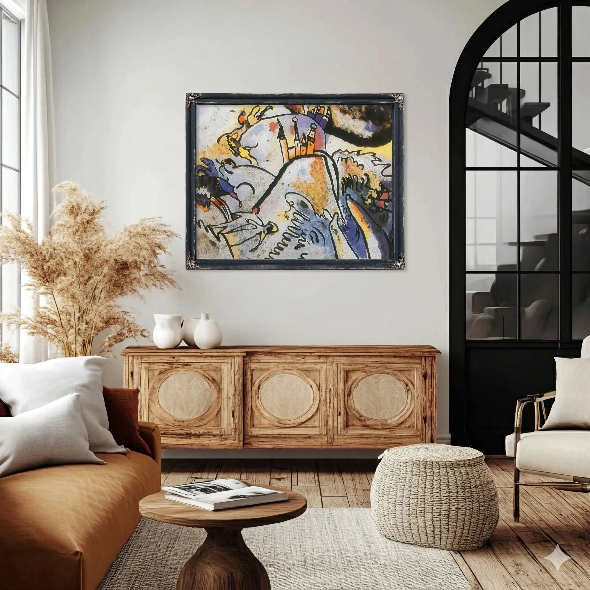 Glass Painting With Sun By Wassily Kandinsky Fine Art Print