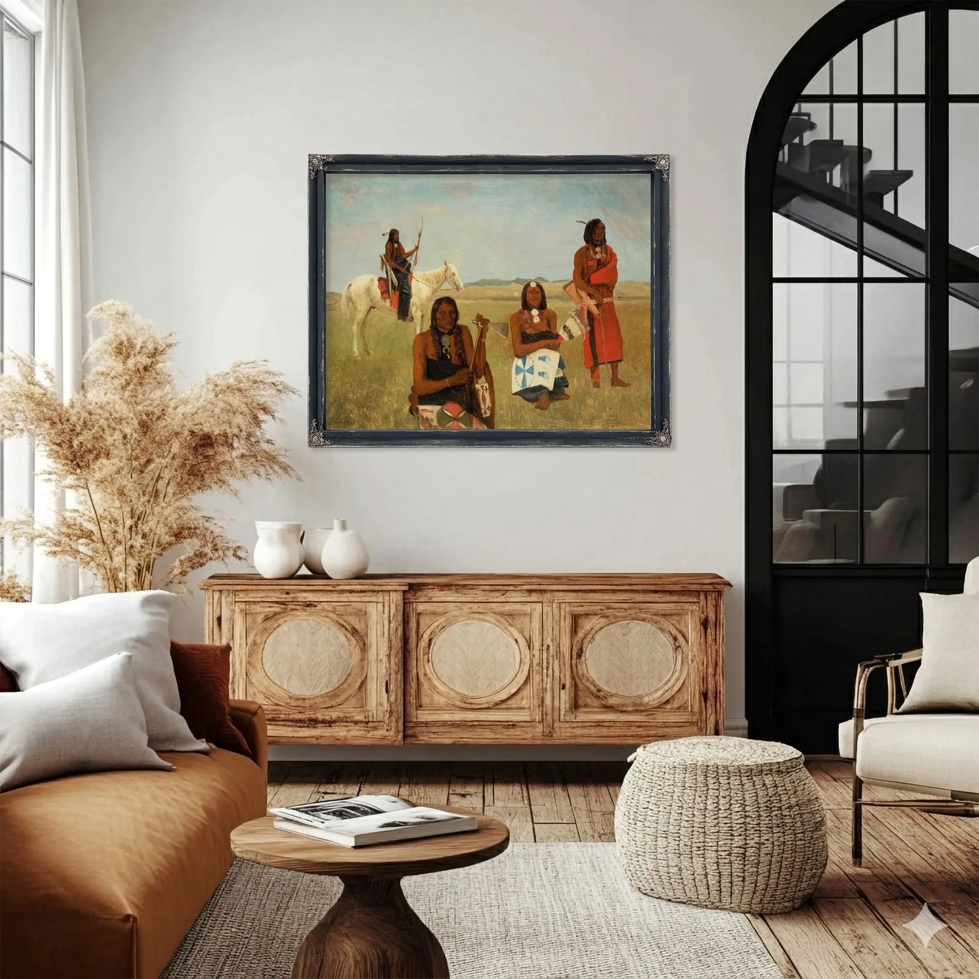 Indians Near Fort Laramie By Albert Bierstadt Fine Art Print
