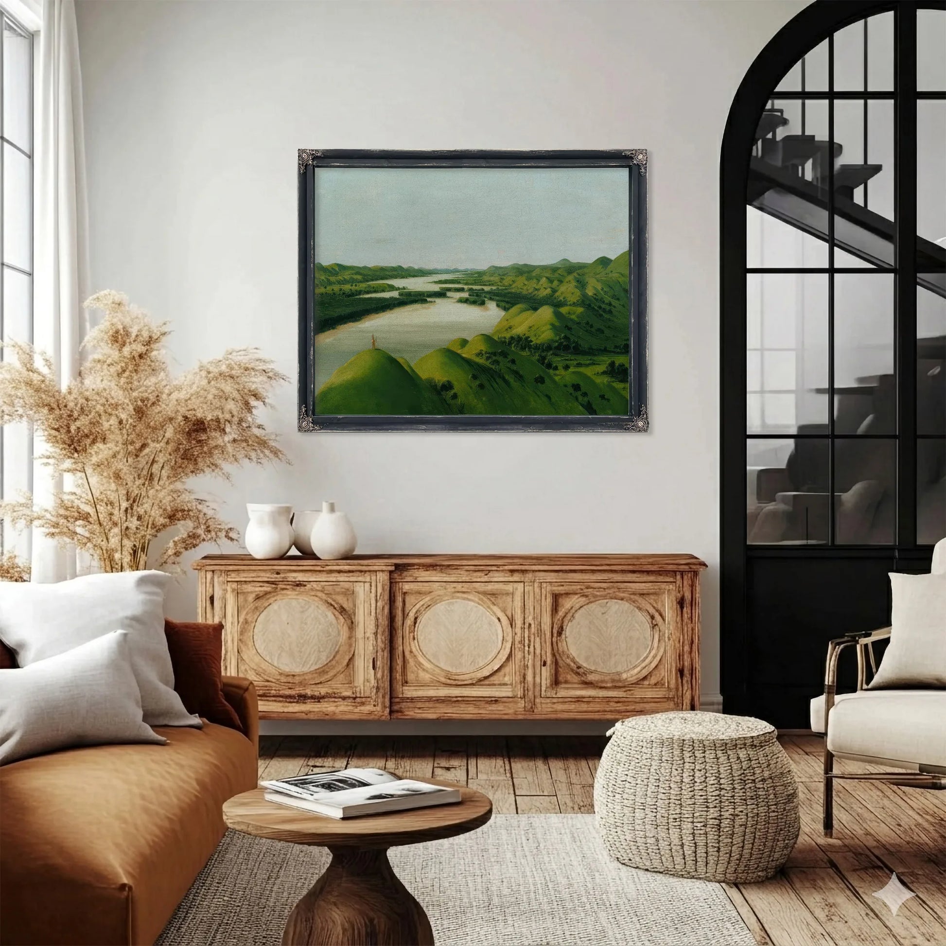River Bluffs, 1320 Miles Above St. Louis By George Catlin Fine Art Print