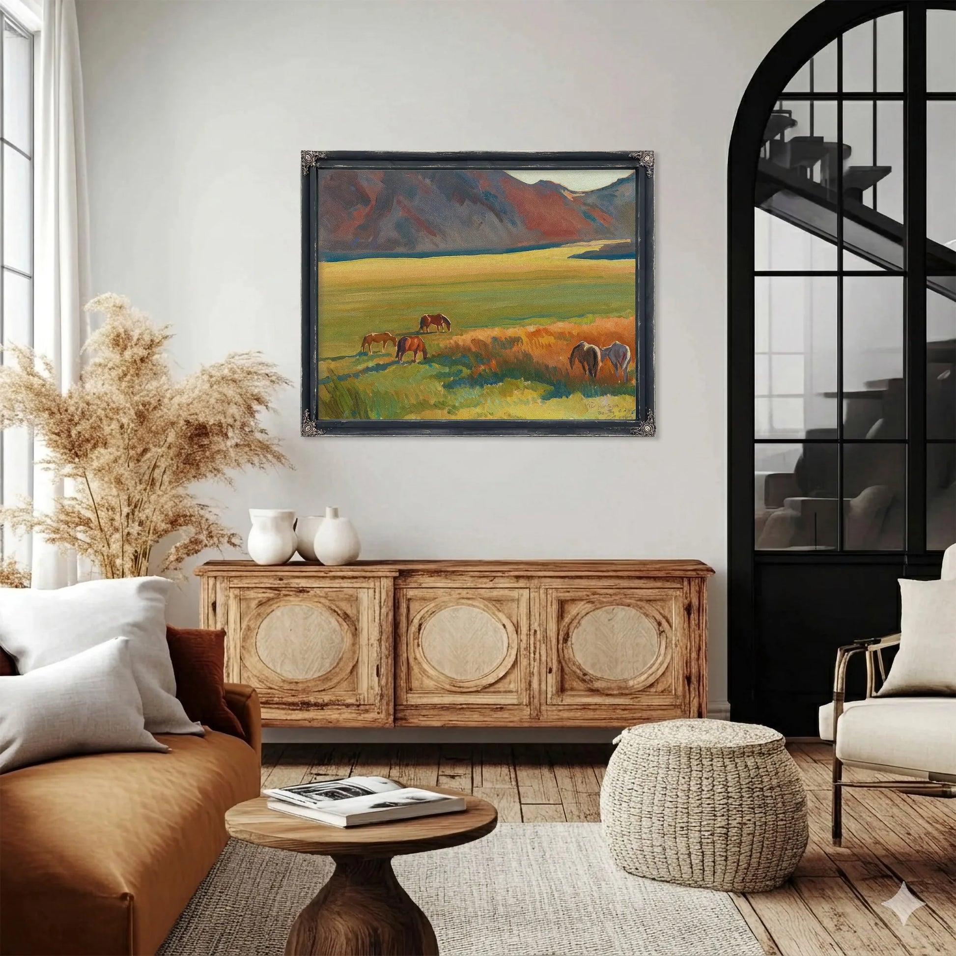 Meadow And Horses By Maynard Dixon Fine Art Print