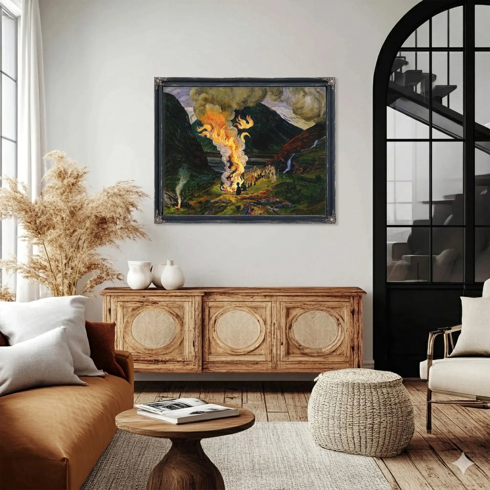 Midsummer Eve Bonfire 4 By Nicolai Astrup Fine Art Print