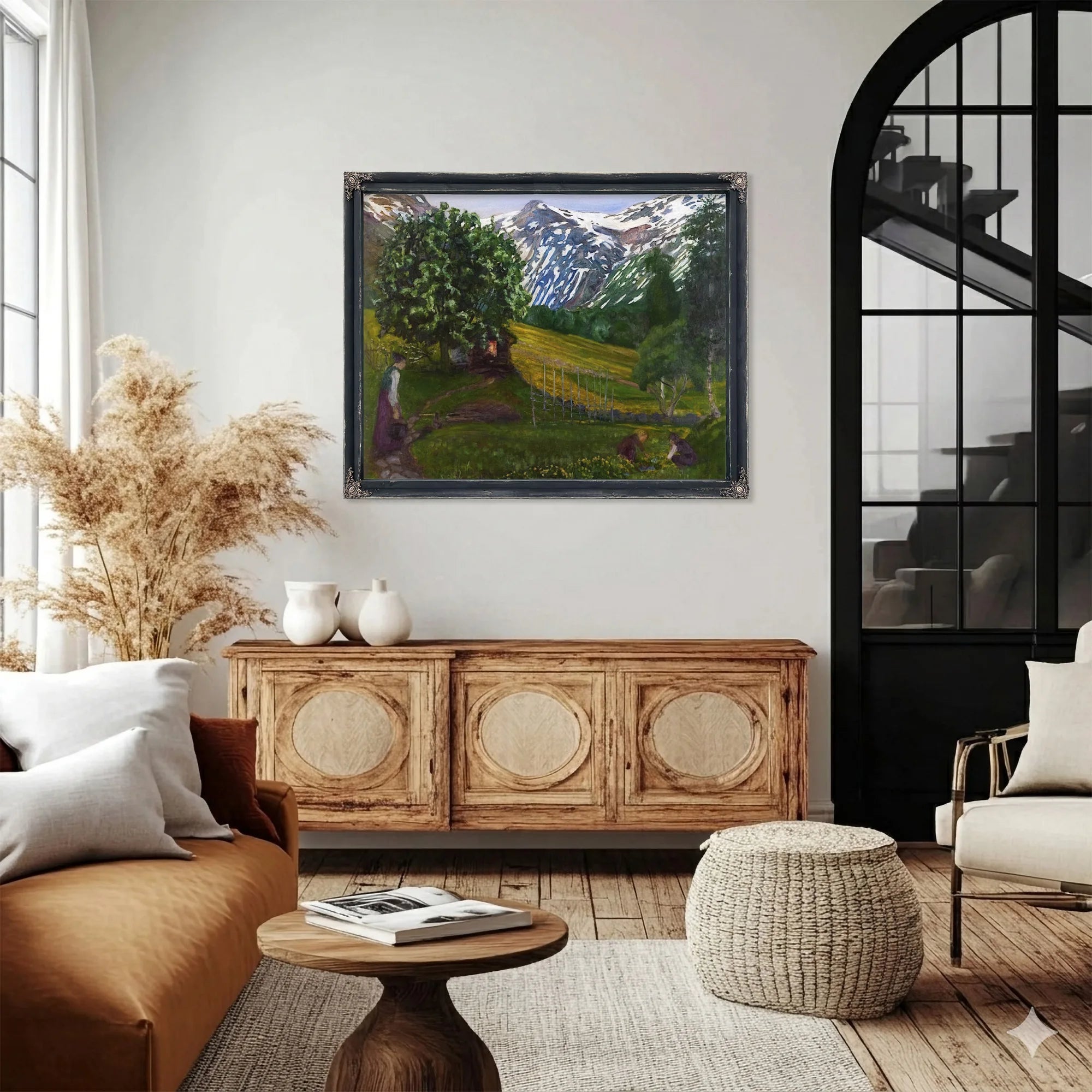 Spring Evening In The Forge Garden By Nicolai Astrup Fine Art Print