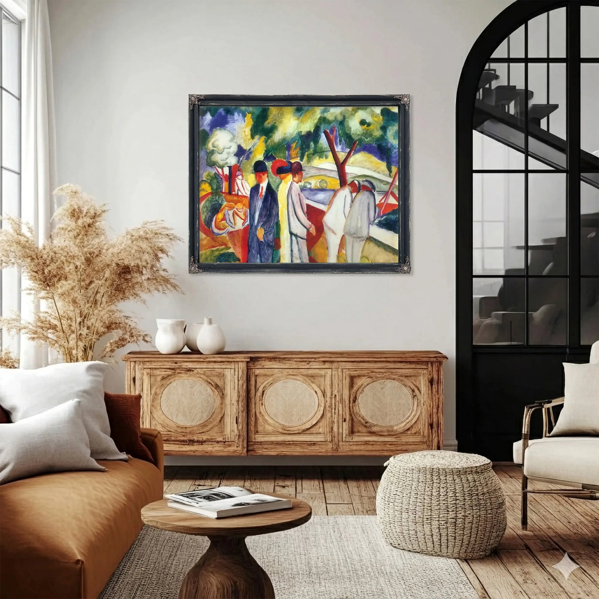 Strollers (Grand Outdoor Promenade) By August Macke Fine Art Print