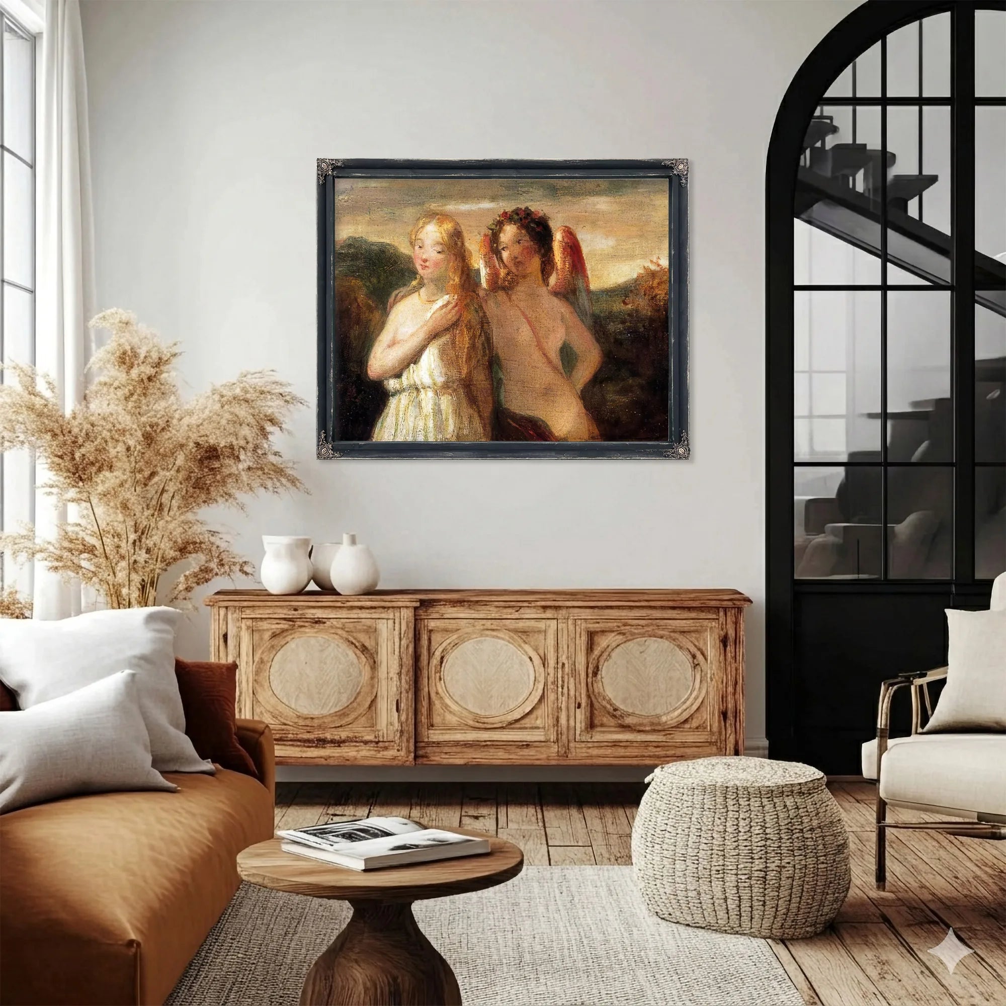 Sketch Of Venus And Psyche By William Etty Fine Art Print