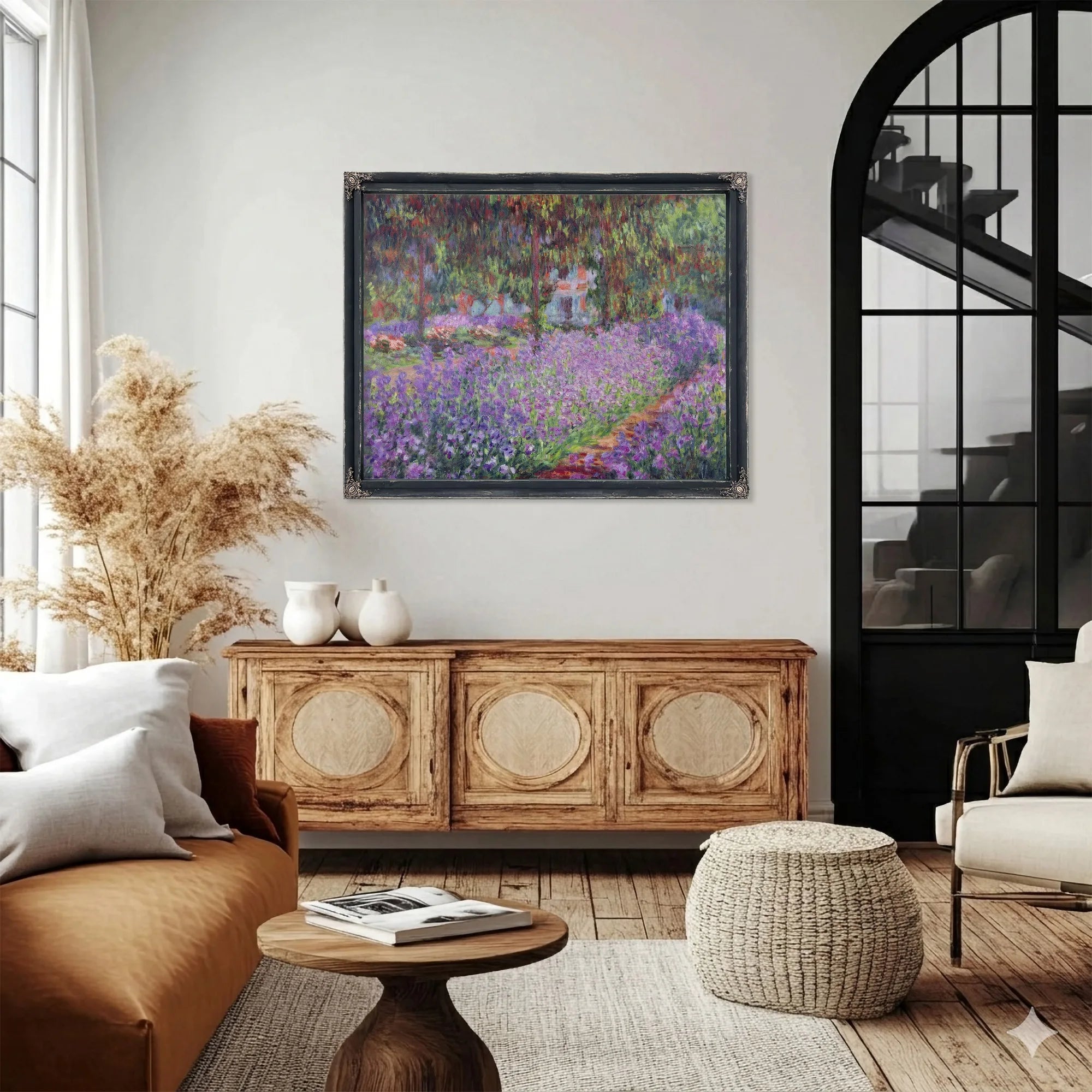The Artist's Garden At Giverny By Claude Monet Fine Art Print