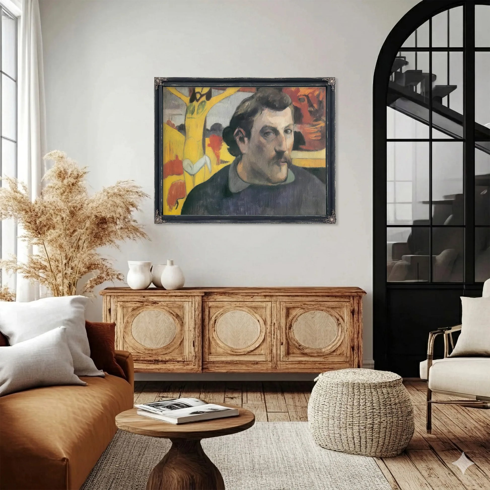 Self Portrait With The Yellow Christ By Paul Gauguin Fine Art Print