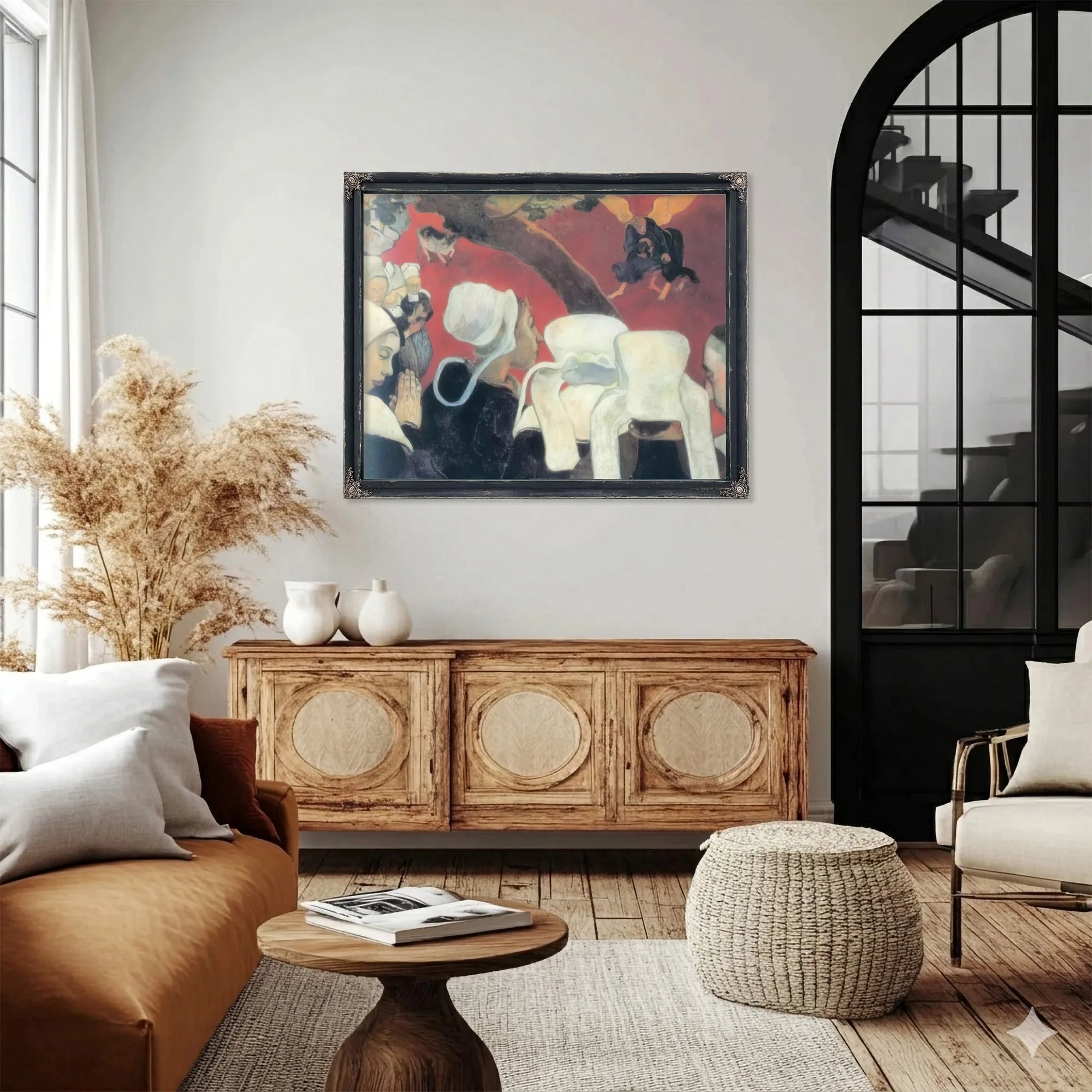 The Vision After The Sermon (Jacob Fighting With The Angel By Paul Gauguin Fine Art Print
