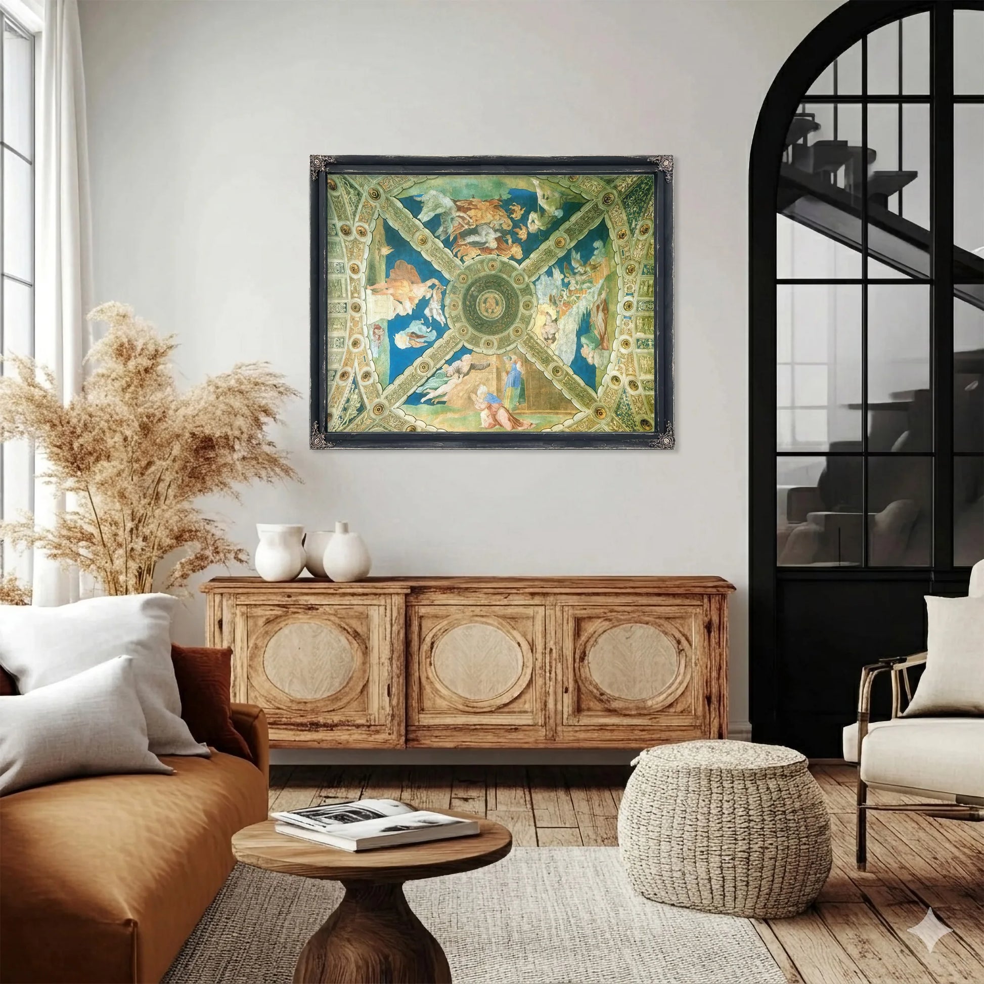 Ceiling Of The Stanza Di Eliodoro By Raphael Fine Art Print