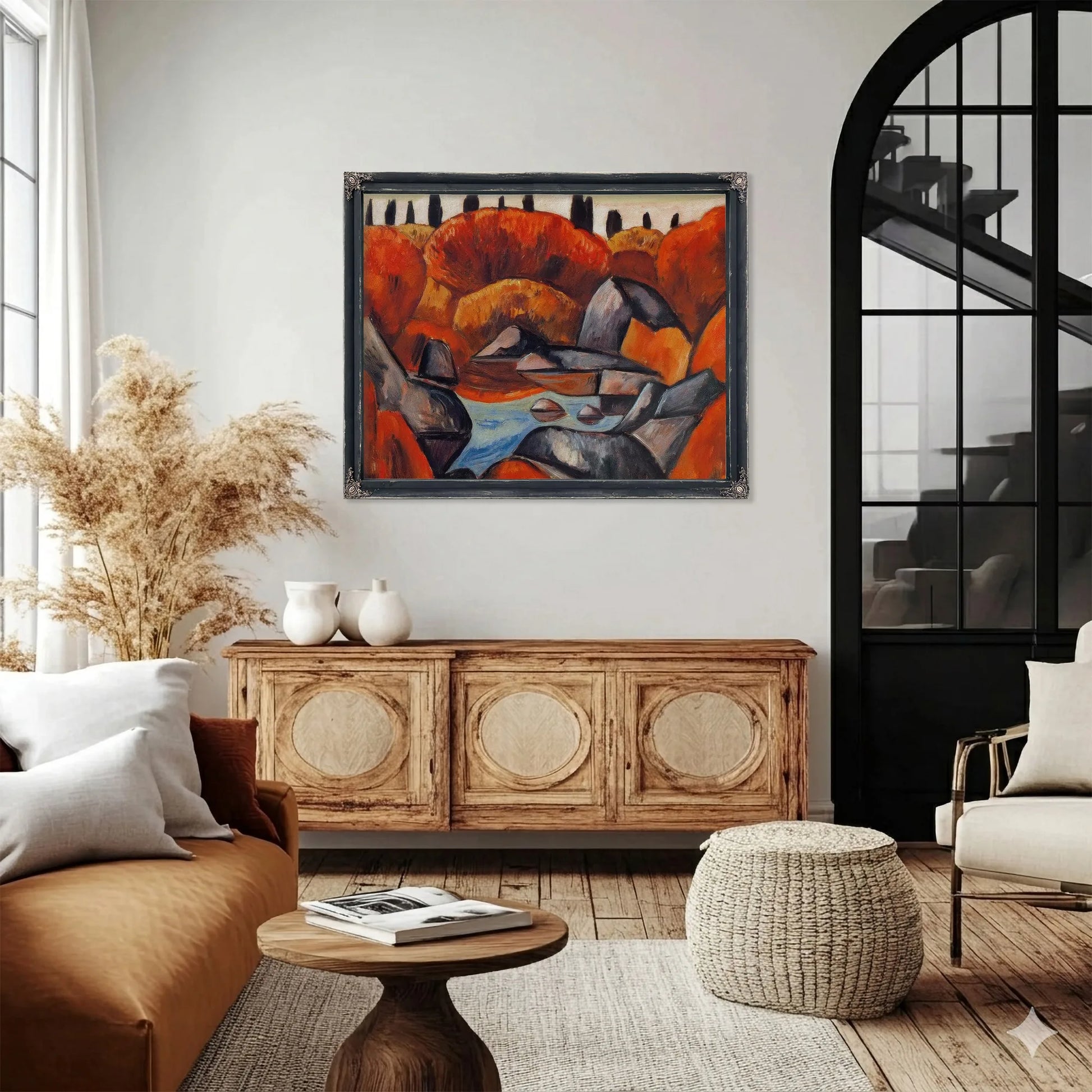 Flaming Pool Dogtown By Marsden Hartley Fine Art Print