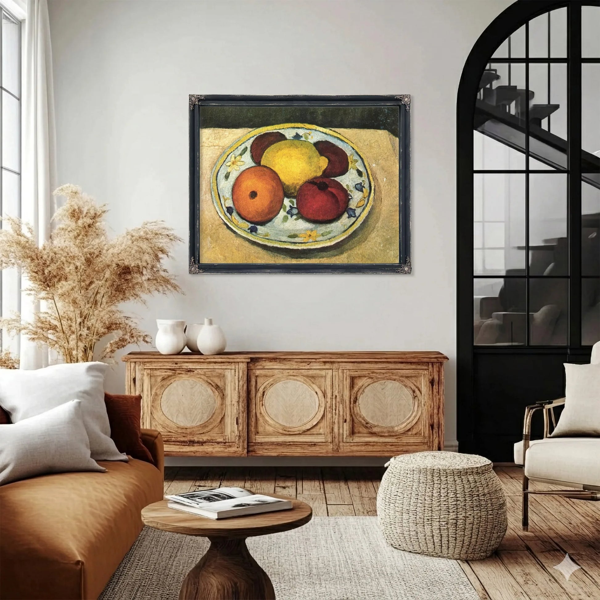 Still Life With Leaf Plant, Lemon And Orange By Paula Modersohn Becker Fine Art Print