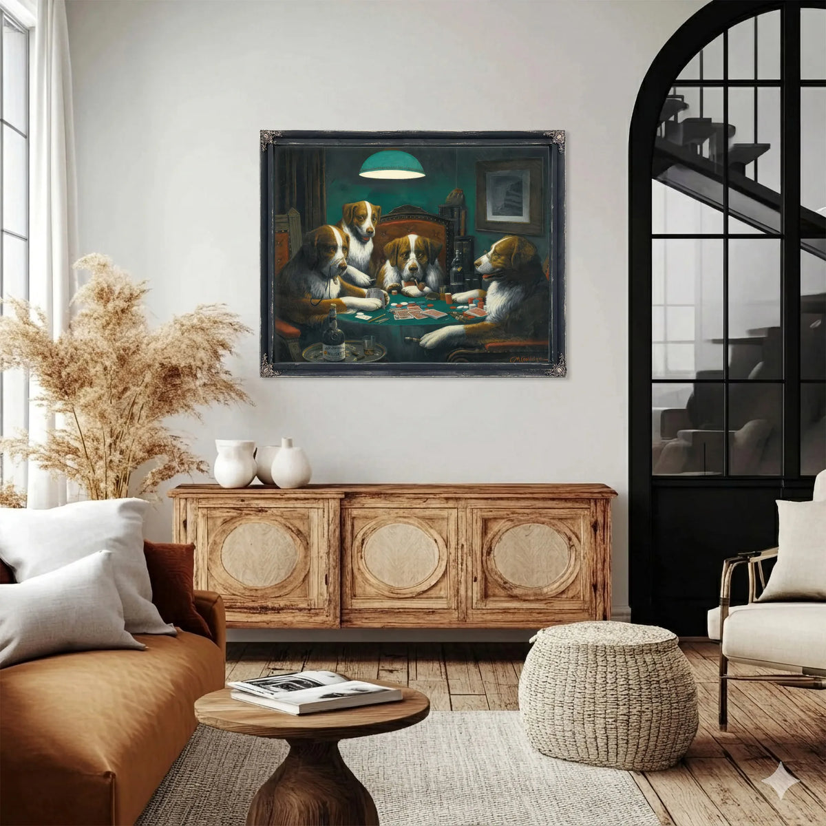Poker Game By Cassius Coolidge Fine Art Print