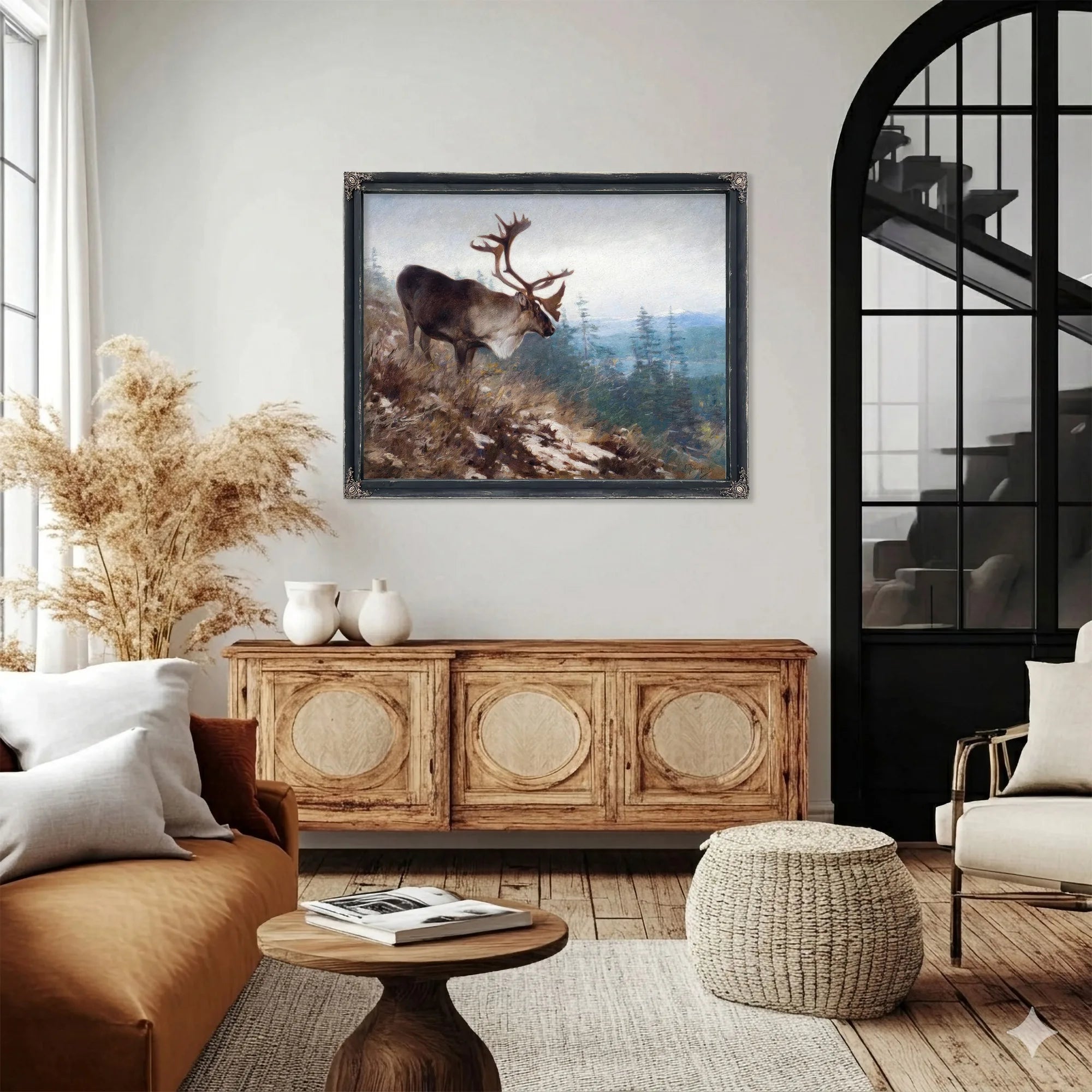 Yukon King Caribou By Carl Rungius Fine Art Print