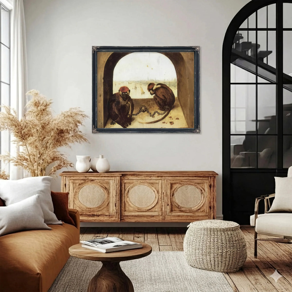 Two Monkeys 1562 By Pieter Bruegel Fine Art Print
